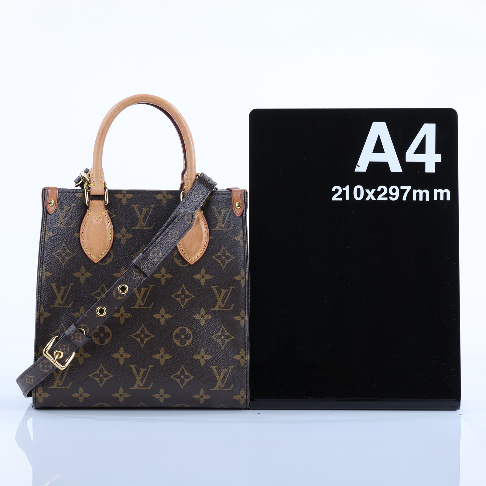 路易威登 LOUIS VUITTON Sac Plat BB 帆布手提 斜背包 M46265 晶片款 原花SAC PLAT BB 背帶