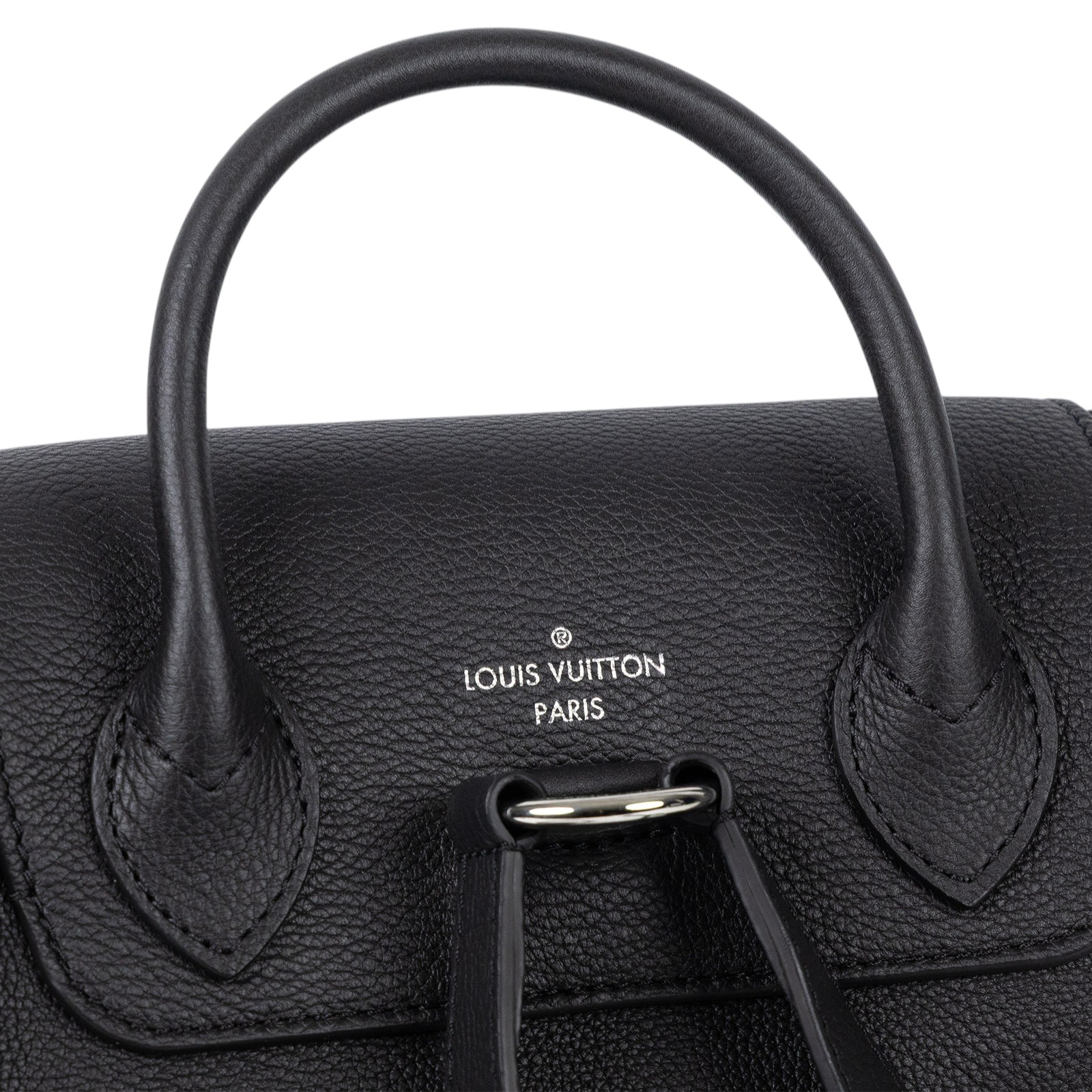 路易威登 LOUIS VUITTON Lockme Backpack 翻蓋 束口 後背包 M41815 黑LOCKME後背包 原廠盒子/防塵袋