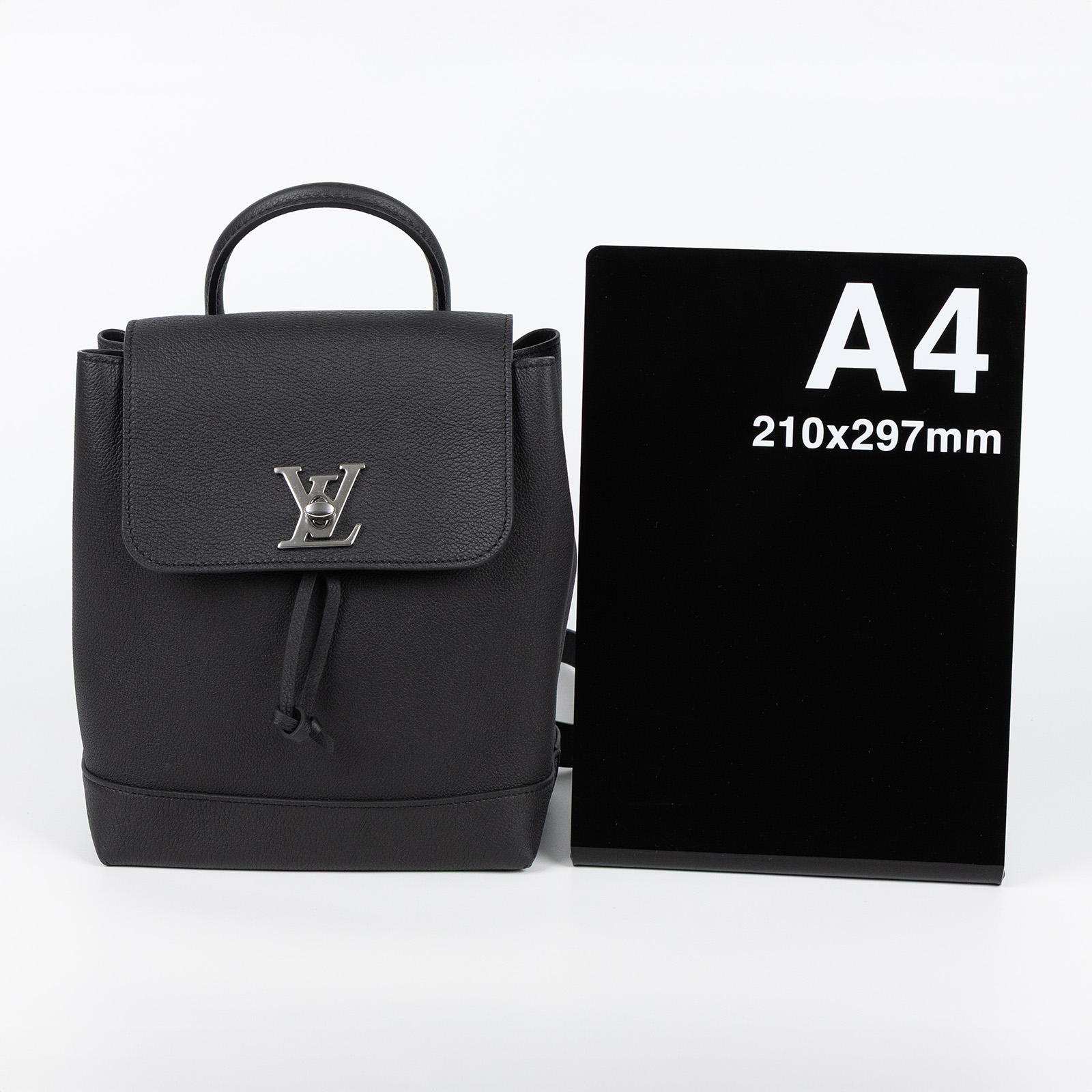 路易威登 LOUIS VUITTON Lockme Backpack 翻蓋 束口 後背包 M41815 黑LOCKME後背包 原廠盒子/防塵袋