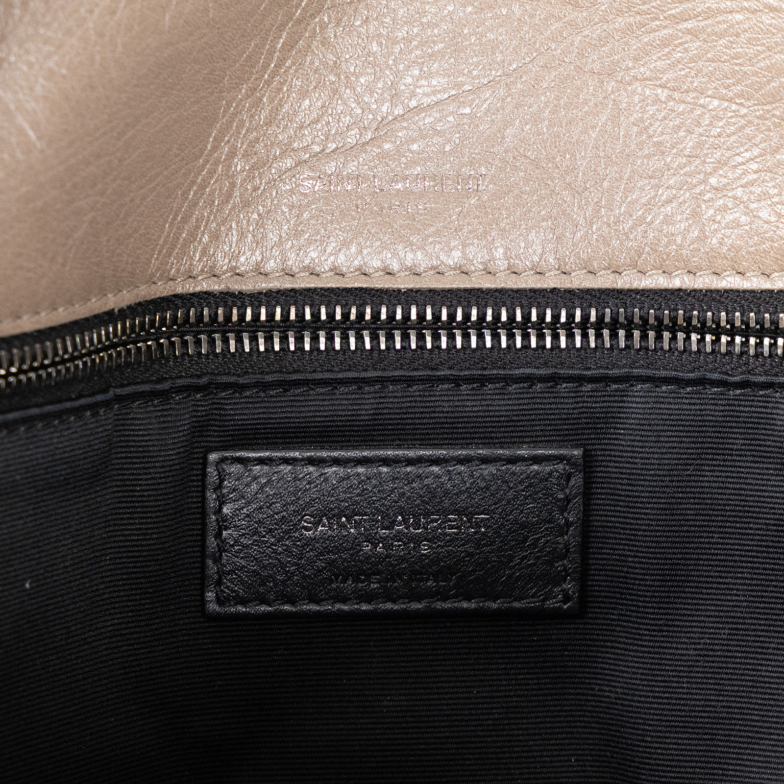 聖羅蘭 YSL SAINT LAURENT Niki 復古皮革 中型手袋 銀色五金 6331580EN04 奶茶色NIKI中號 防塵袋