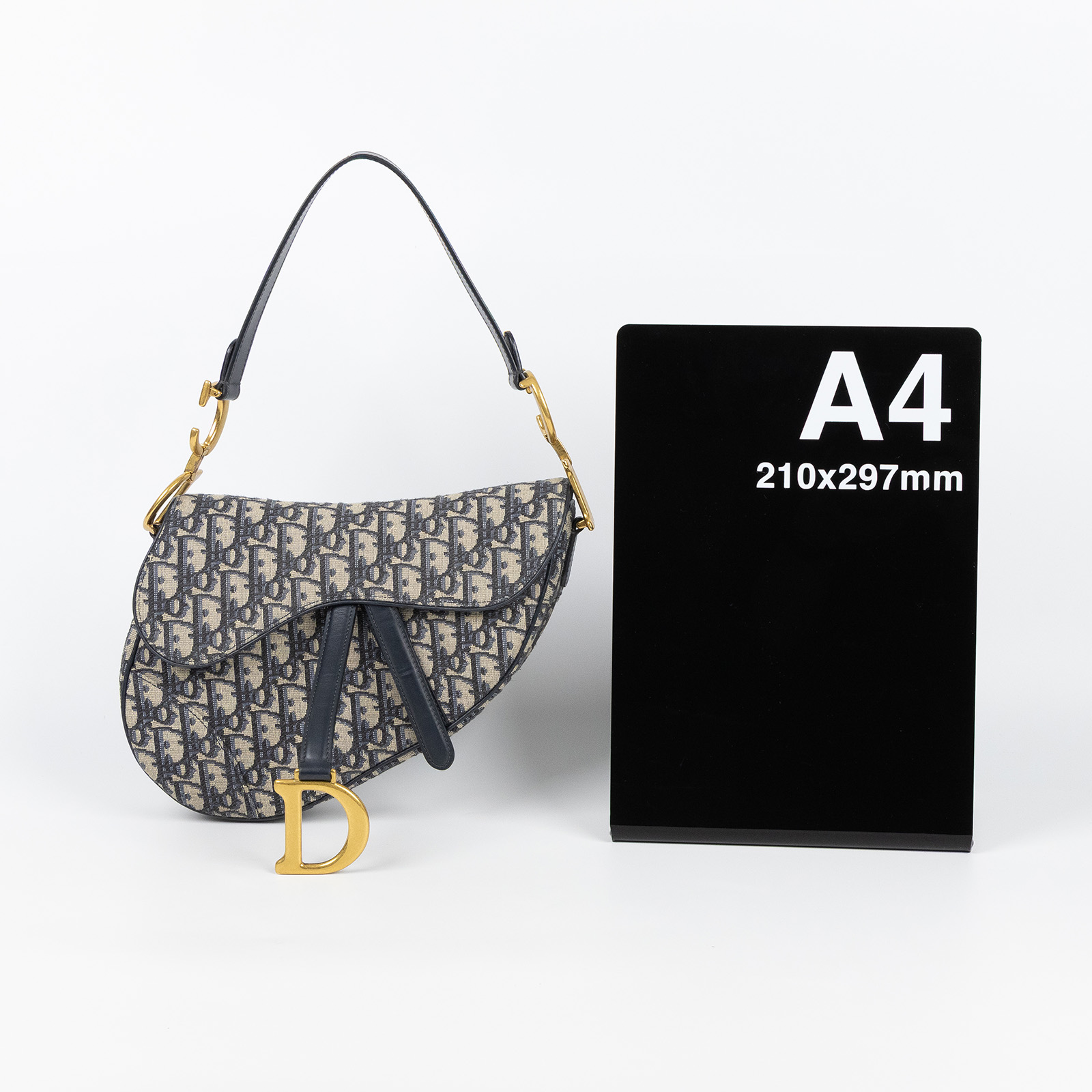 迪奧 CHRISTIAN DIOR Saddle 馬鞍袋 連肩帶 M0455CTZQ 藍緹花Saddle 馬鞍包 原廠盒子/背帶/保證卡/購買證明