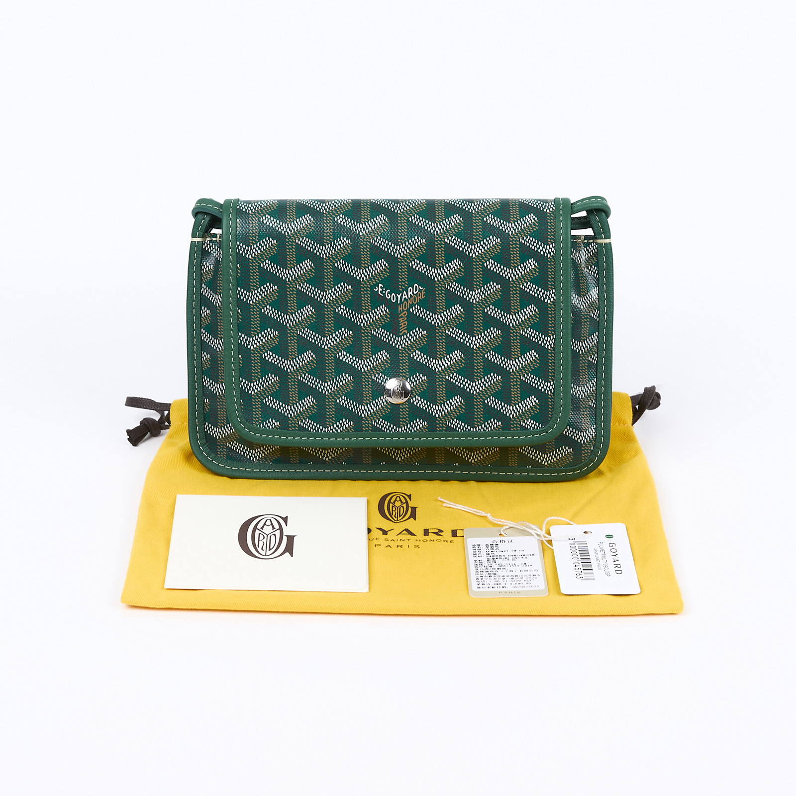 高雅德 GOYARD Plumet Pocket Wallet 肩背 隨身錢包 PLUMETPMLTY 綠色PLUMET 防塵袋