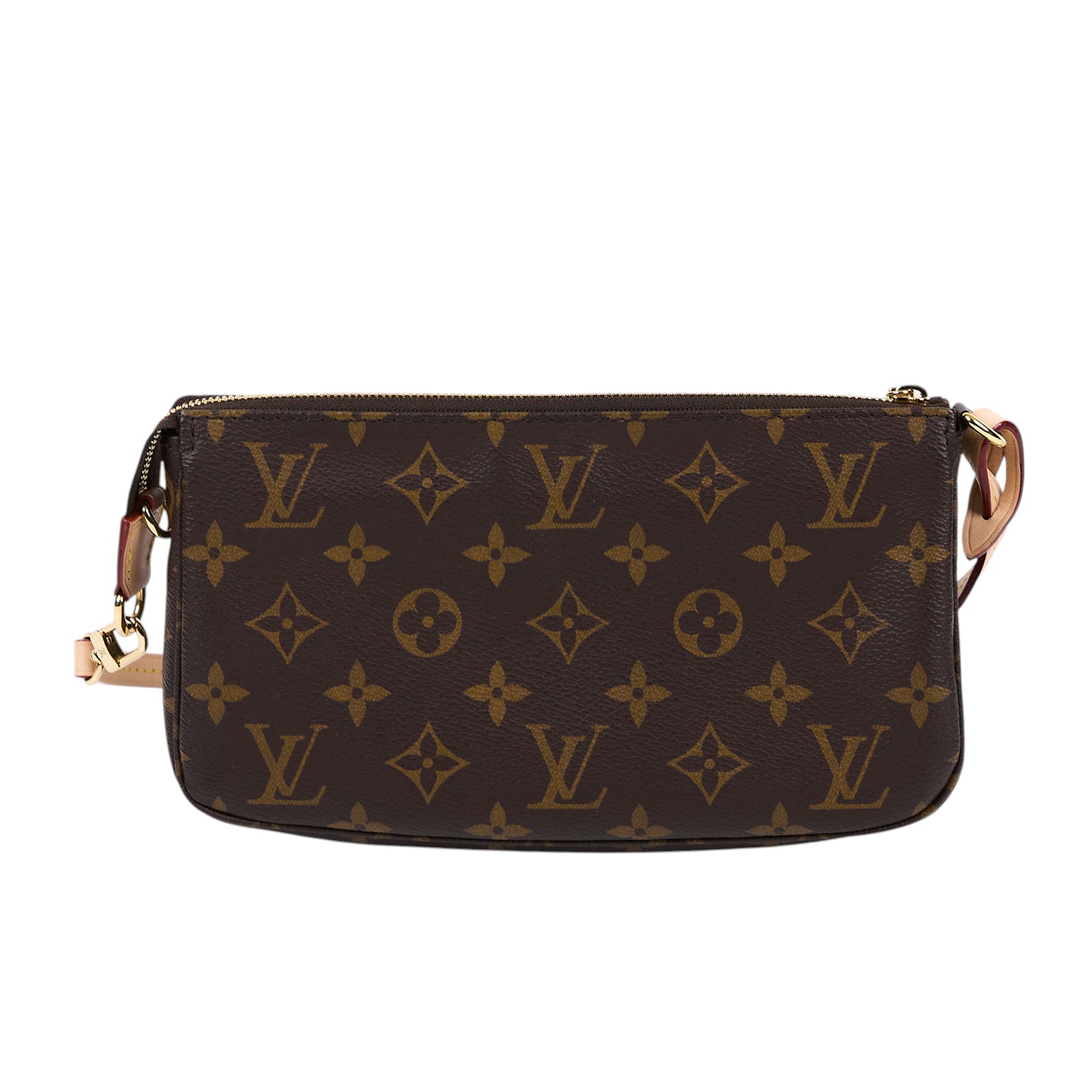 路易威登 LOUIS VUITTON Pochette Accessoires 麻將包 鍊條 皮背帶 腋下單肩包 M82766 晶片款  原廠盒子/防塵袋/背帶/購買明細影本