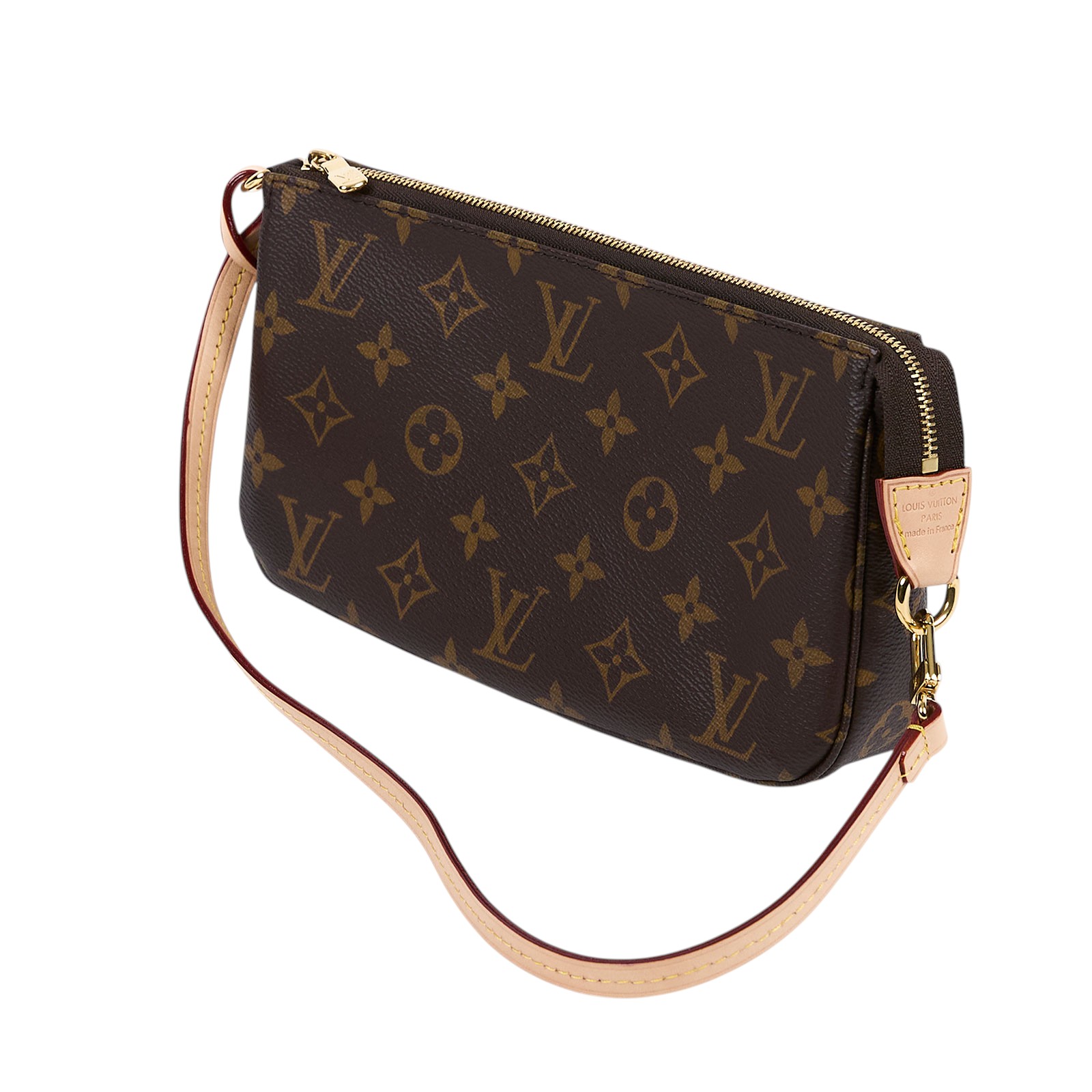 路易威登 LOUIS VUITTON Pochette Accessoires 麻將包 鍊條 皮背帶 腋下單肩包 M82766 晶片款  原廠盒子/防塵袋/背帶/購買明細影本