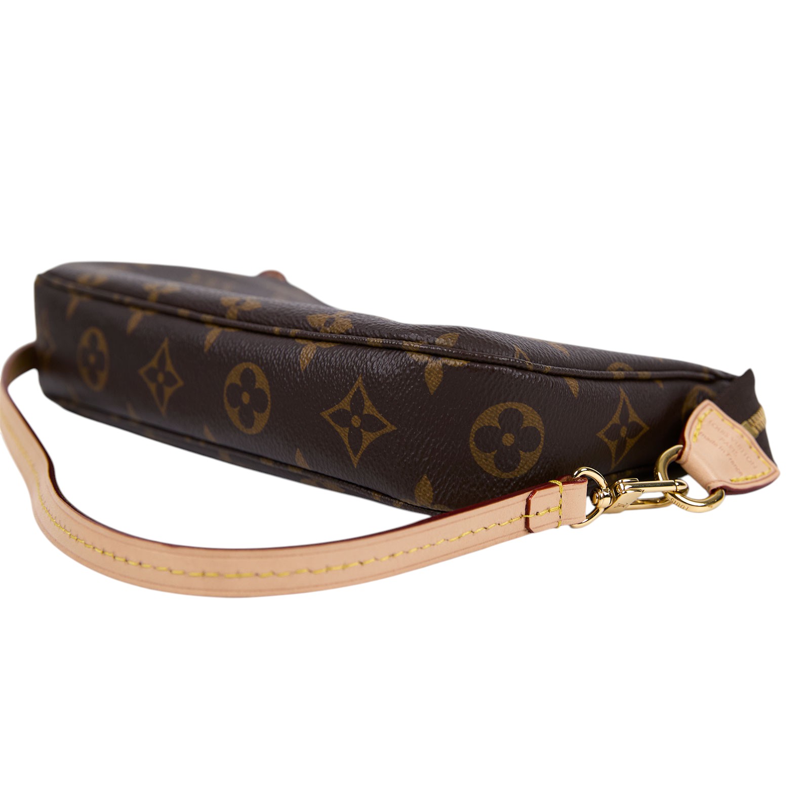 路易威登 LOUIS VUITTON Pochette Accessoires 麻將包 鍊條 皮背帶 腋下單肩包 M82766 晶片款  原廠盒子/防塵袋/背帶/購買明細影本