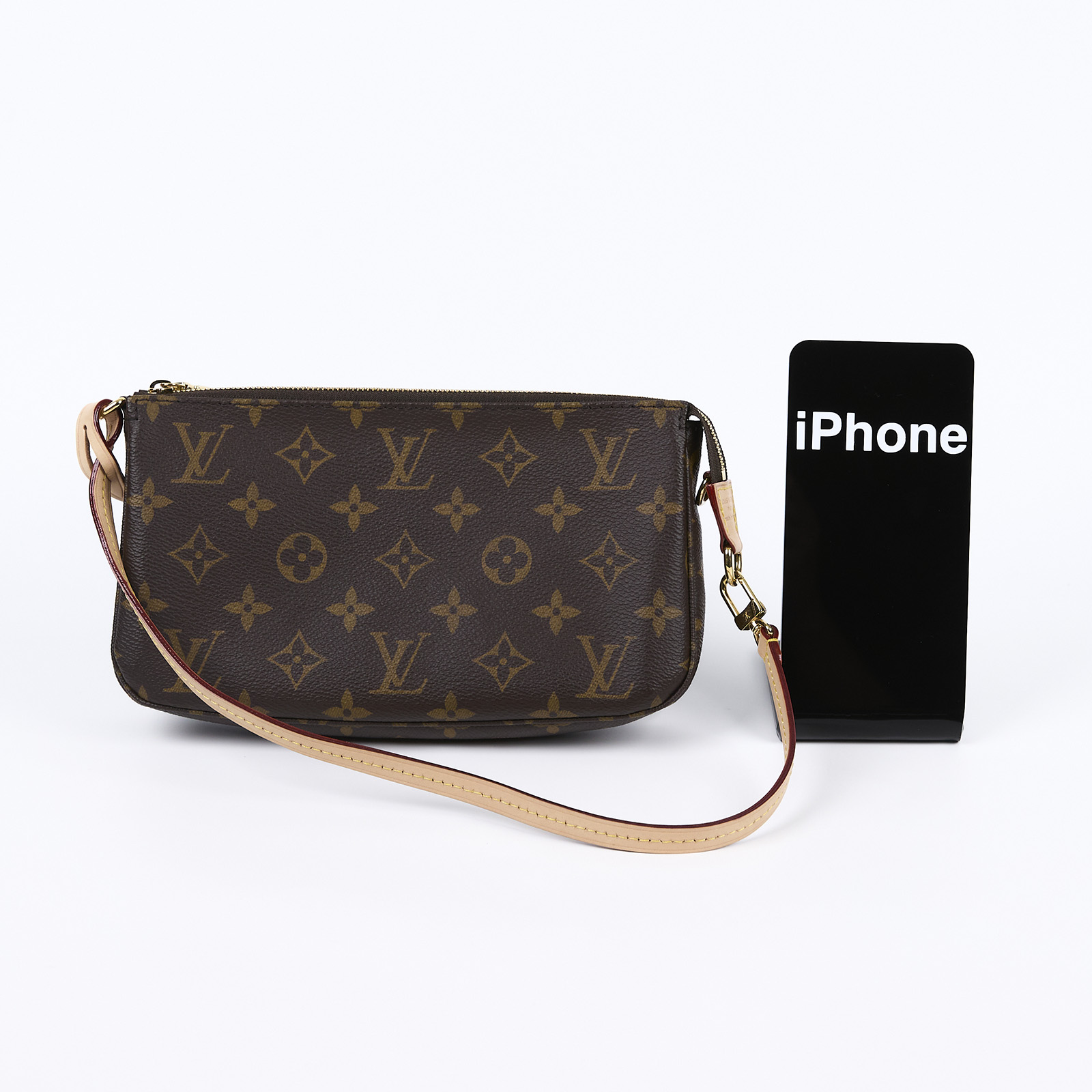 路易威登 LOUIS VUITTON Pochette Accessoires 麻將包 鍊條 皮背帶 腋下單肩包 M82766 晶片款  原廠盒子/防塵袋/背帶/購買明細影本