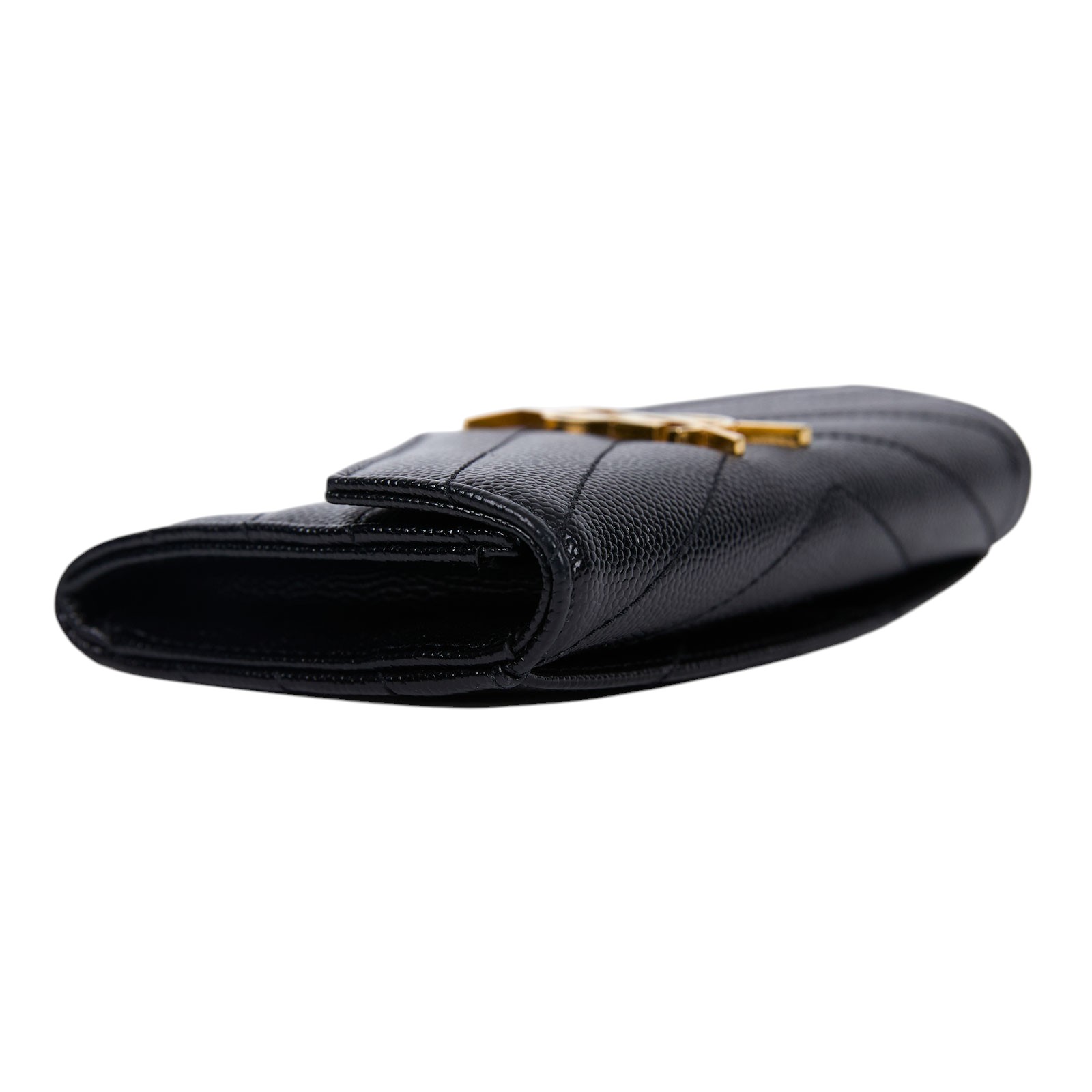 聖羅蘭 YSL SAINT LAURENT cassandre matelassé 粒面壓紋皮革 小型 信封錢包 短夾 414404BOW01  原廠盒子/防塵袋/購買證明