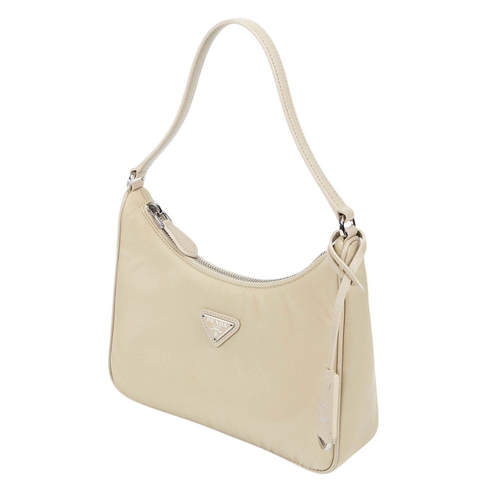 普拉達 PRADA Prada Re-Edition 環保尼龍 迷你袋 1NE204 奶茶尼龍腋下包 保證卡/防塵袋