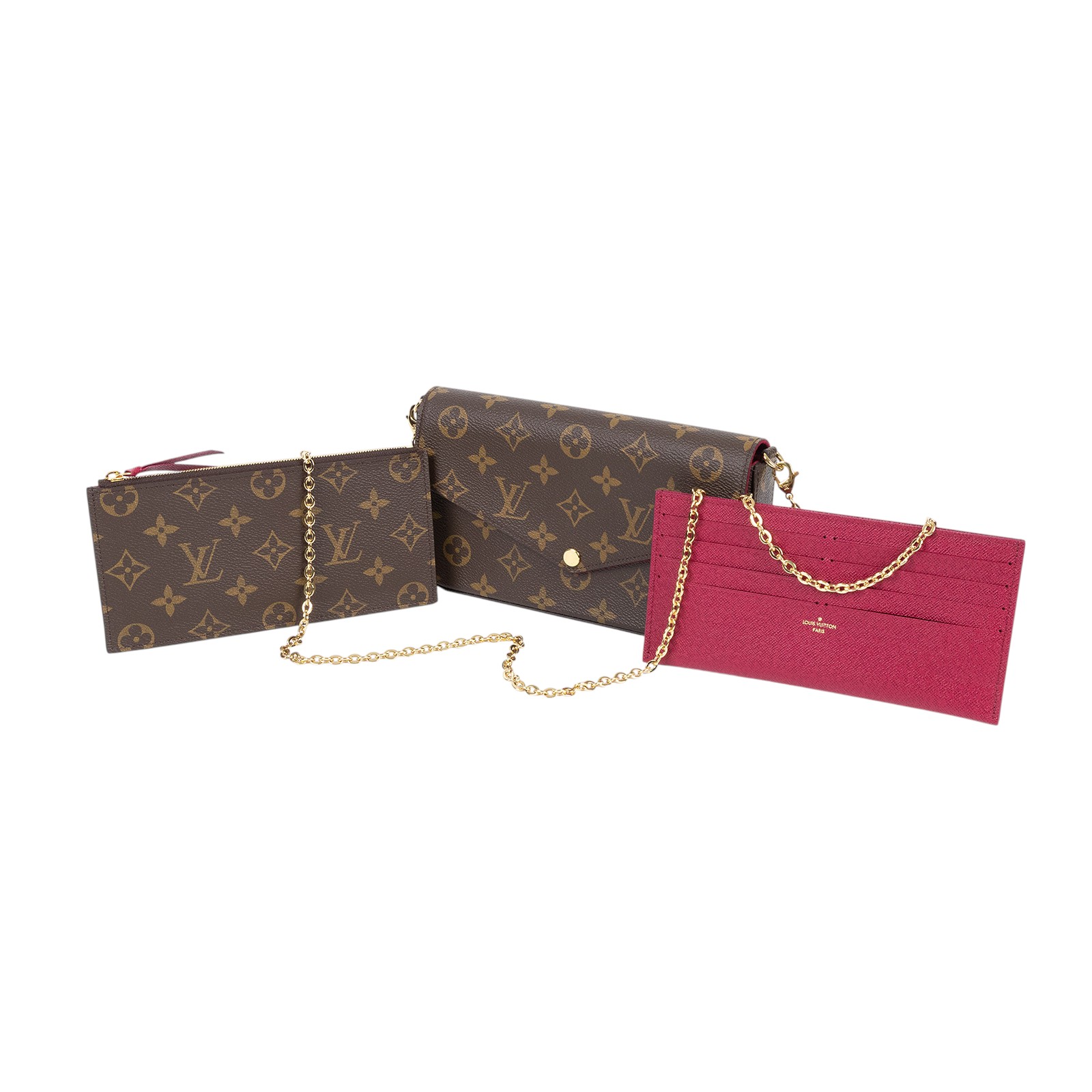 路易威登 LOUIS VUITTON Félicie Pochette WOC 信封式 手拿 肩背包 M81896 晶片款  原廠盒子/防塵袋/購買證明/內袋
