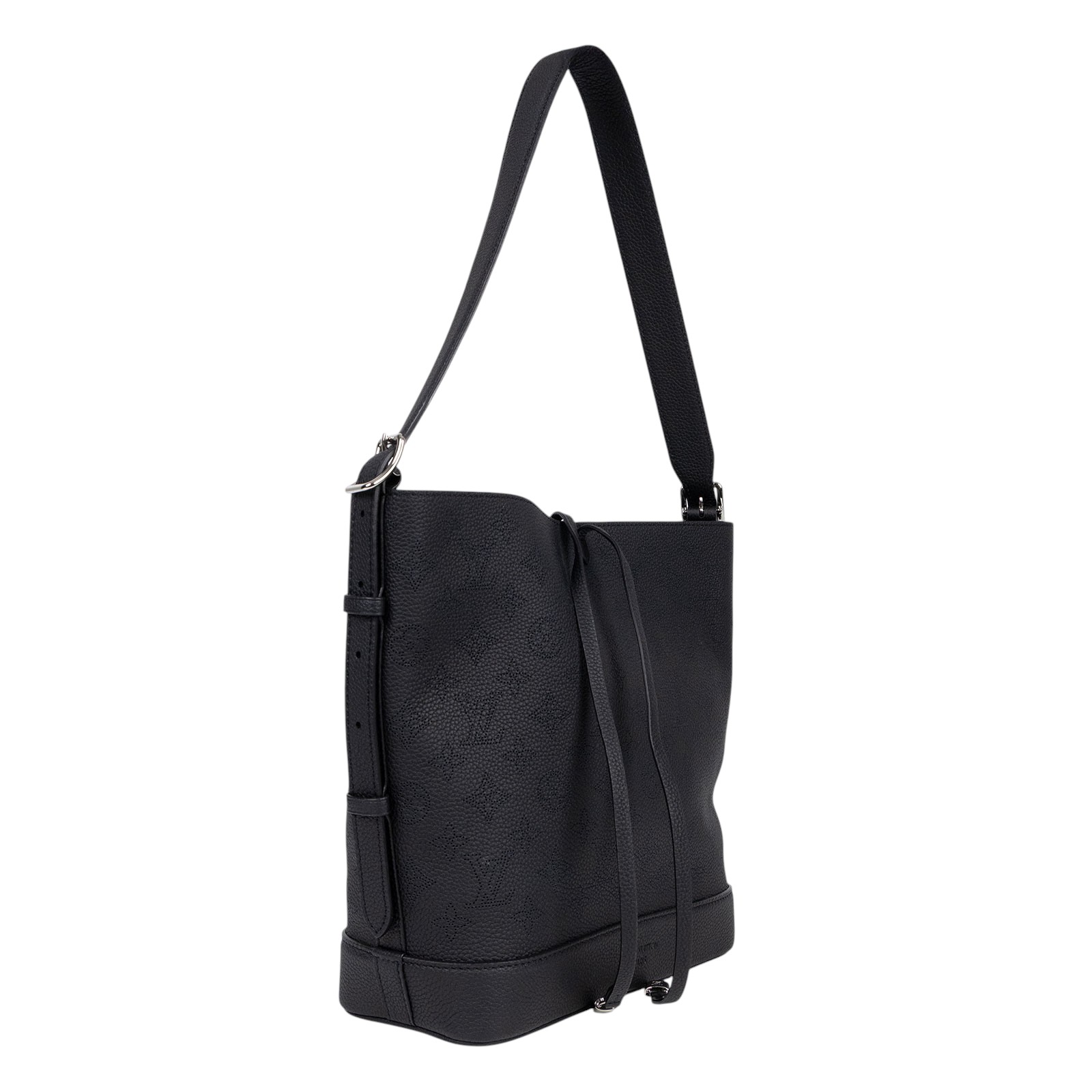 路易威登 LOUIS VUITTON Flore 肩背包 黑色 M12139 晶片款 黑Flore Mahina 防塵袋/購買證明