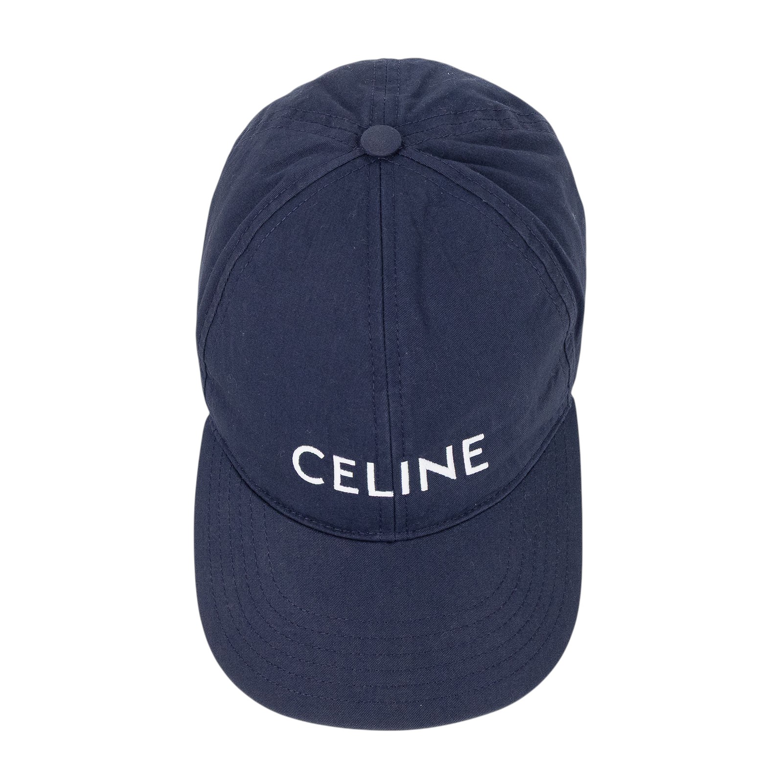 思琳 CELINE 棉質棒球帽 2AUA1969P_S 深藍LOGO老帽 無附屬品