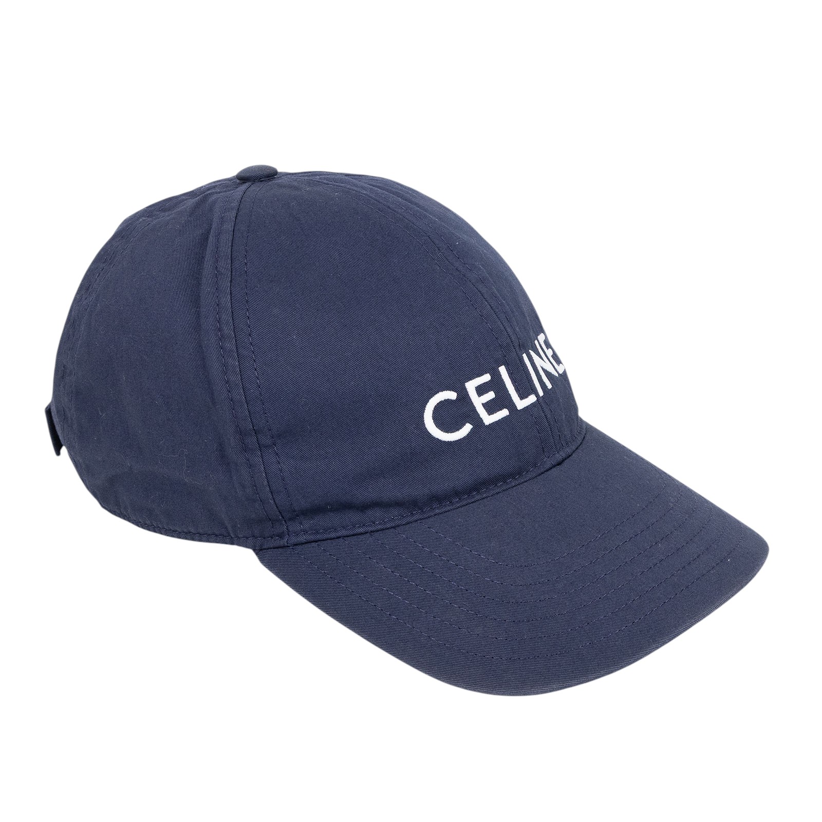 思琳 CELINE 棉質棒球帽 2AUA1969P_S 深藍LOGO老帽 無附屬品