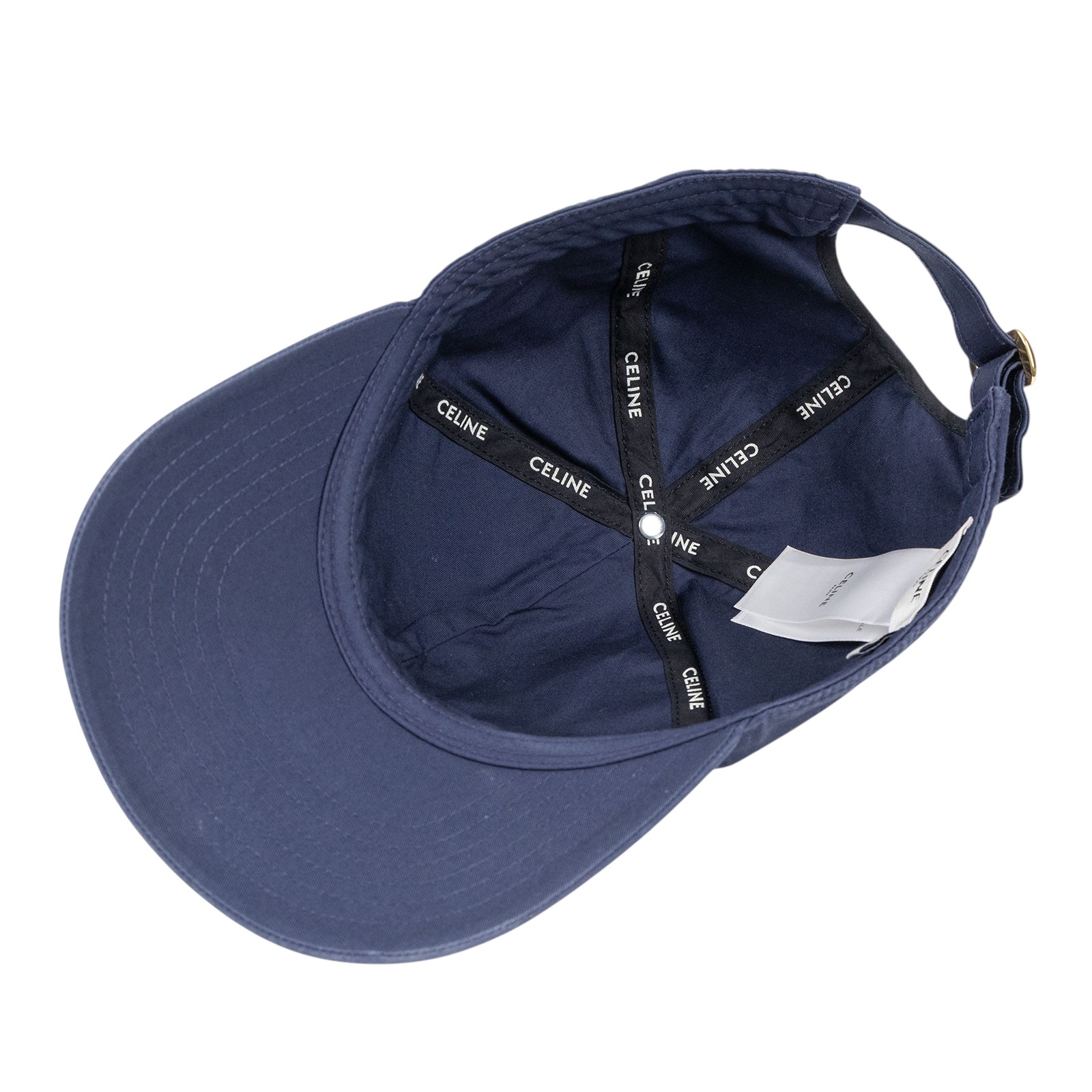 思琳 CELINE 棉質棒球帽 2AUA1969P_S 深藍LOGO老帽 無附屬品