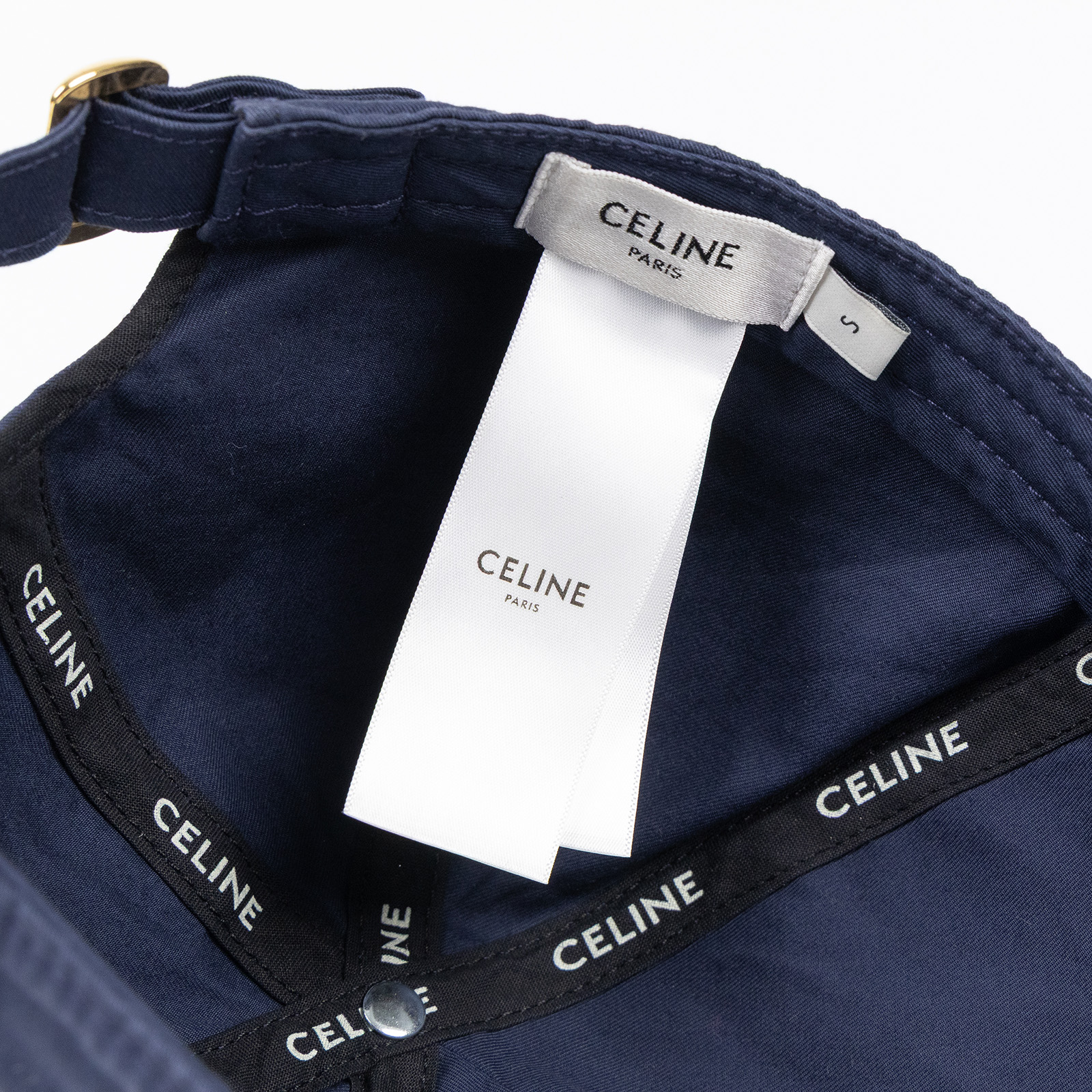 思琳 CELINE 棉質棒球帽 2AUA1969P_S 深藍LOGO老帽 無附屬品