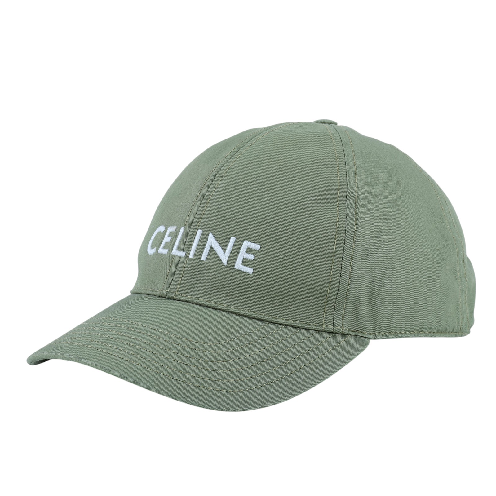 思琳 CELINE 棉質棒球帽 2AUA1969P_S 深綠LOGO老帽 無附屬品