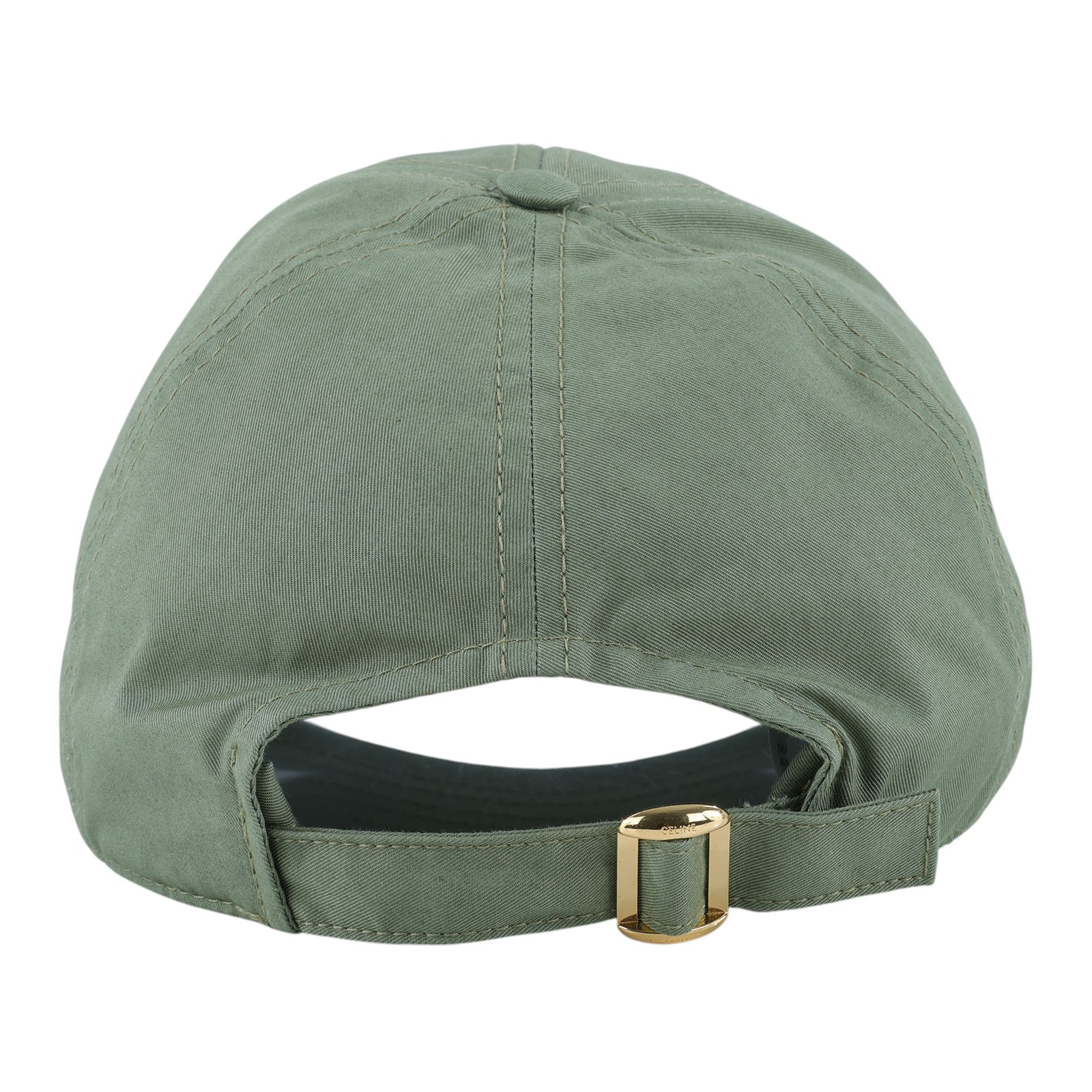 思琳 CELINE 棉質棒球帽 2AUA1969P_S 深綠LOGO老帽 無附屬品