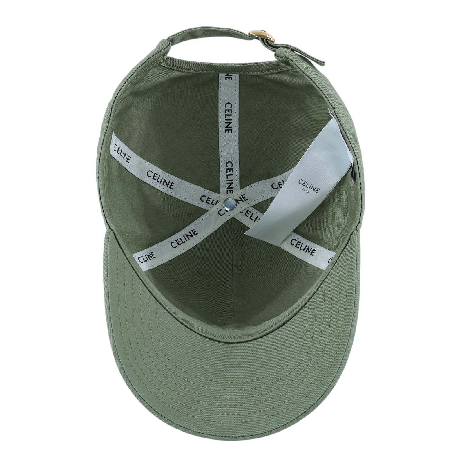 思琳 CELINE 棉質棒球帽 2AUA1969P_S 深綠LOGO老帽 無附屬品