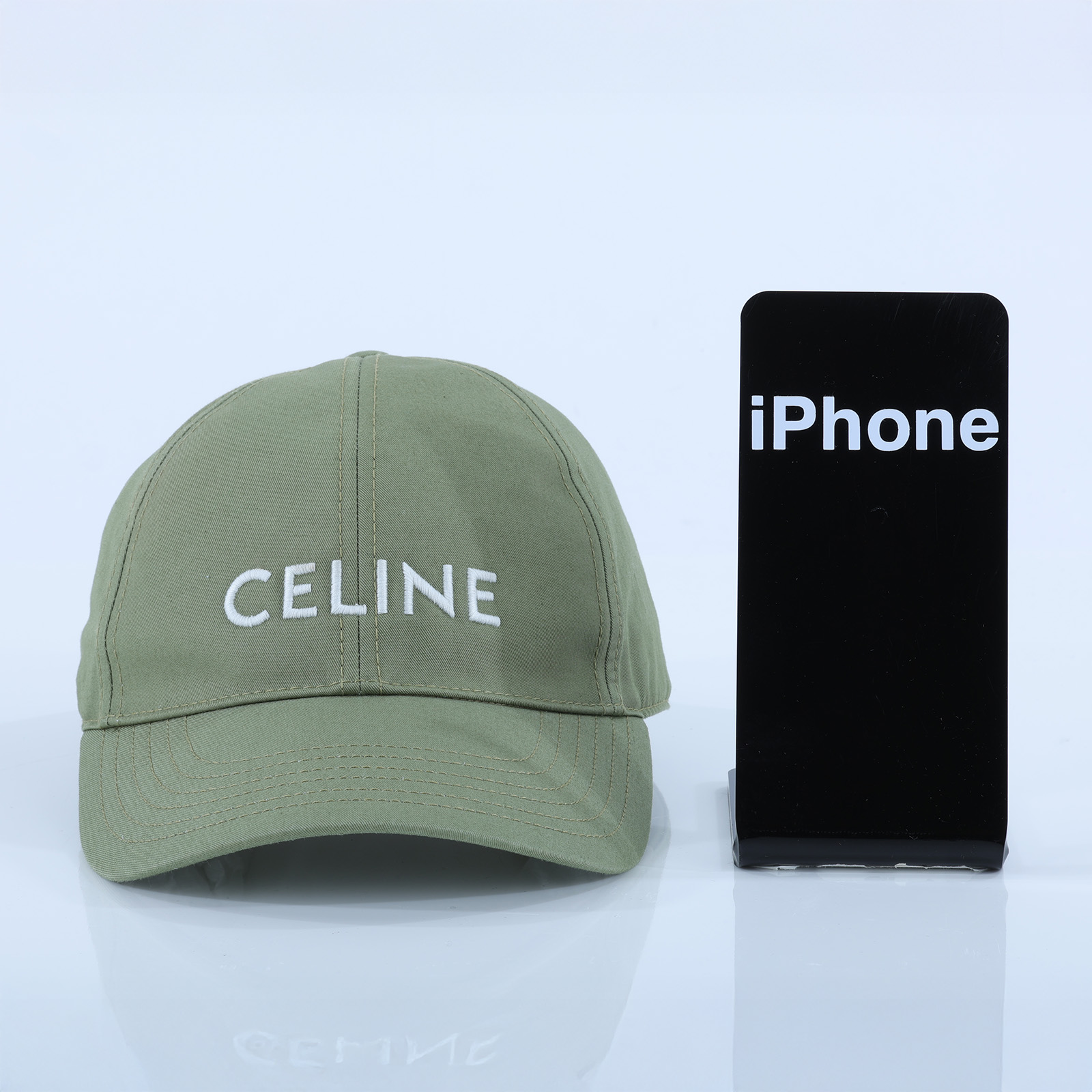 思琳 CELINE 棉質棒球帽 2AUA1969P_S 深綠LOGO老帽 無附屬品