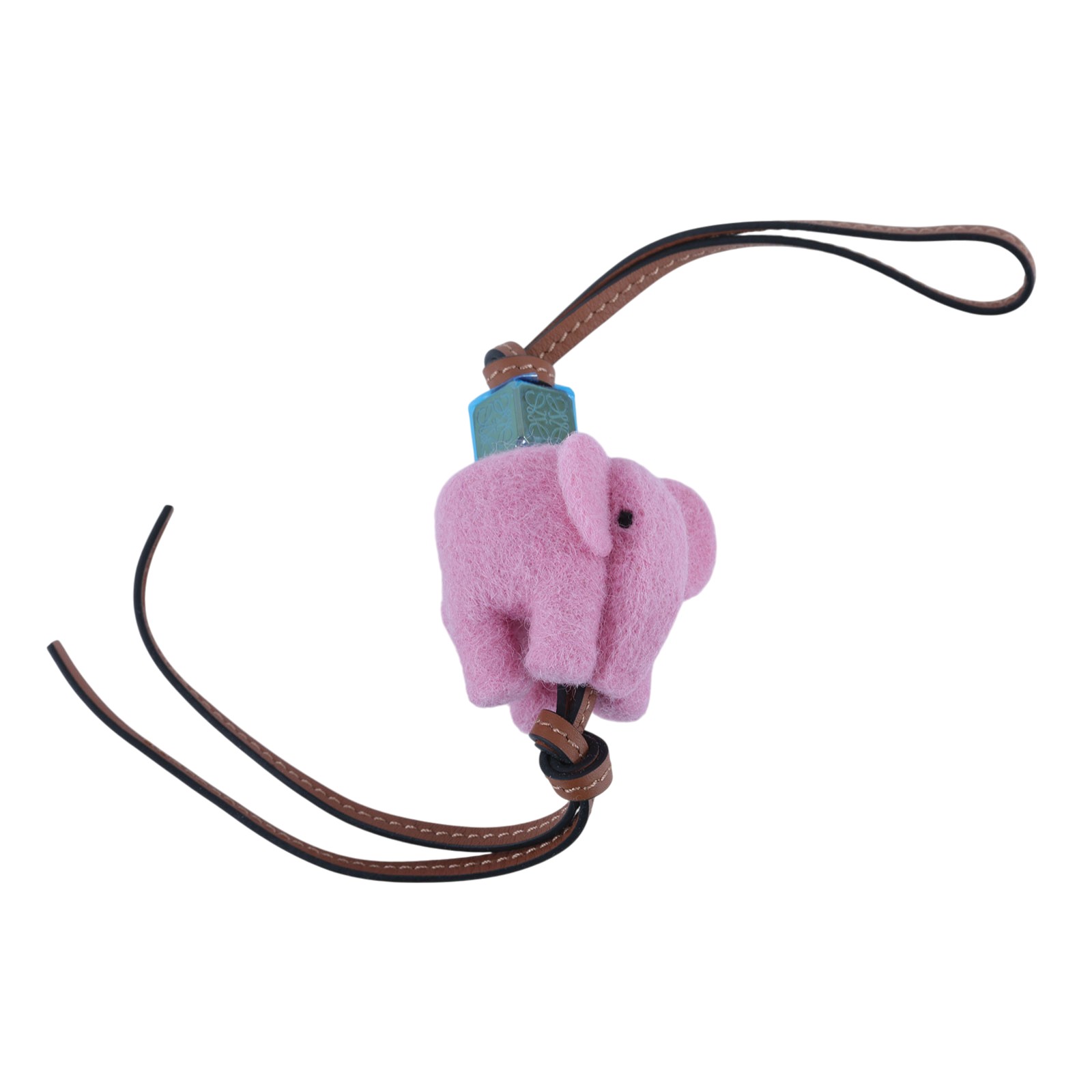 羅意威 LOEWE 大象造型吊飾 C880232X03 粉羊毛氈大象吊飾 防塵袋