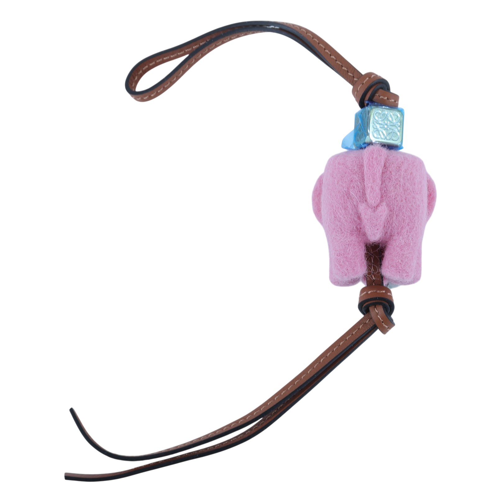 羅意威 LOEWE 大象造型吊飾 C880232X03 粉羊毛氈大象吊飾 防塵袋