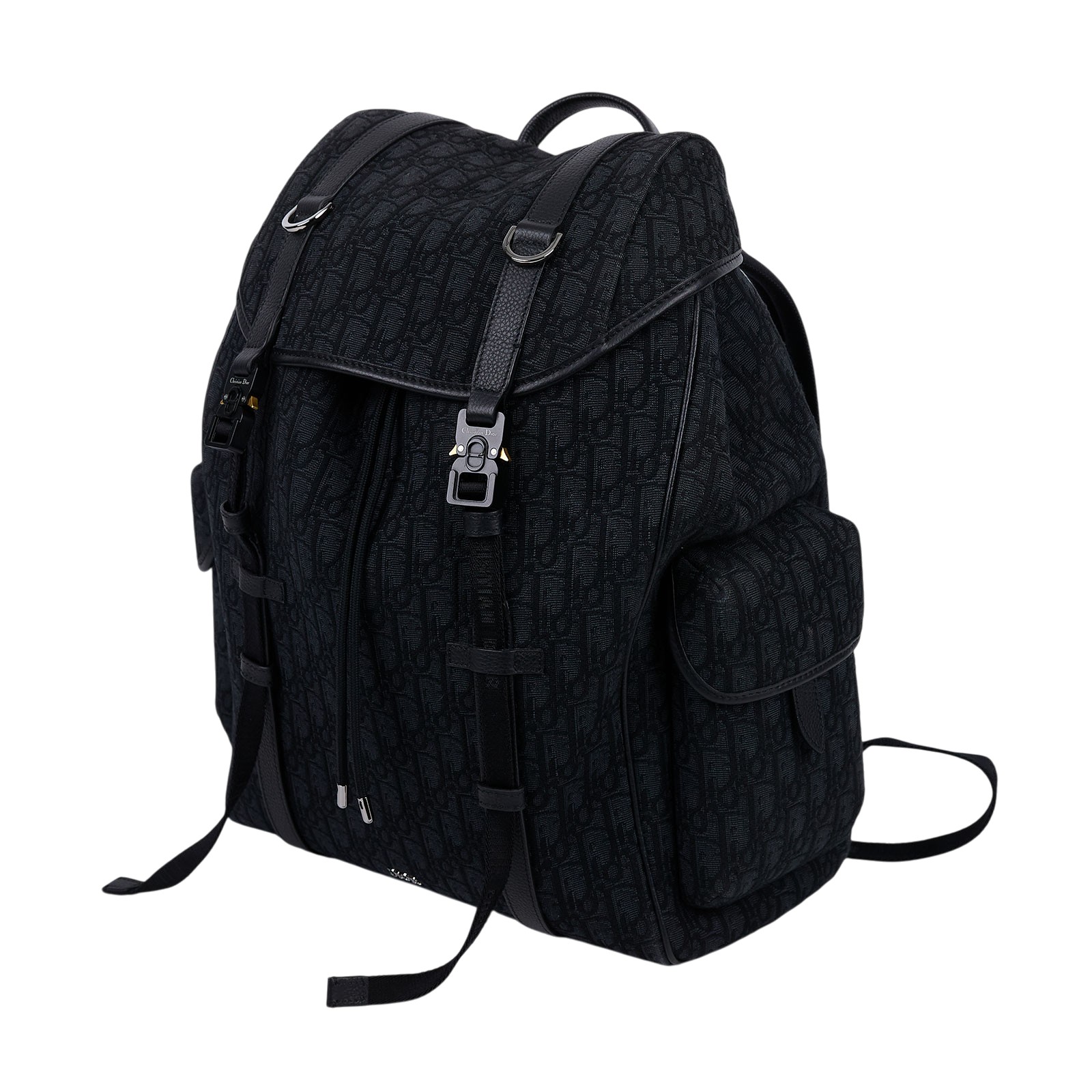 迪奧 CHRISTIAN DIOR Backpack 後背包 1ESBA205YKY 黑緹花Hit the Road後背包 原廠盒子/防塵袋/保證卡