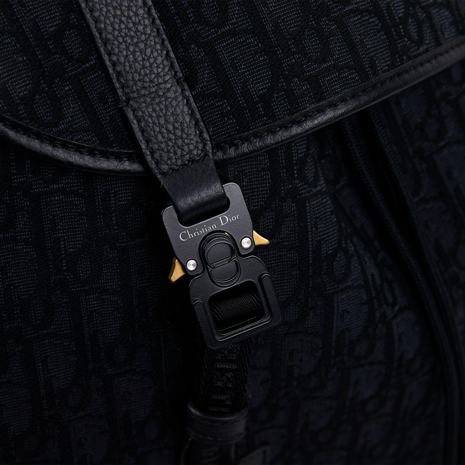 迪奧 CHRISTIAN DIOR Backpack 後背包 1ESBA205YKY 黑緹花Hit the Road後背包 原廠盒子/防塵袋/保證卡