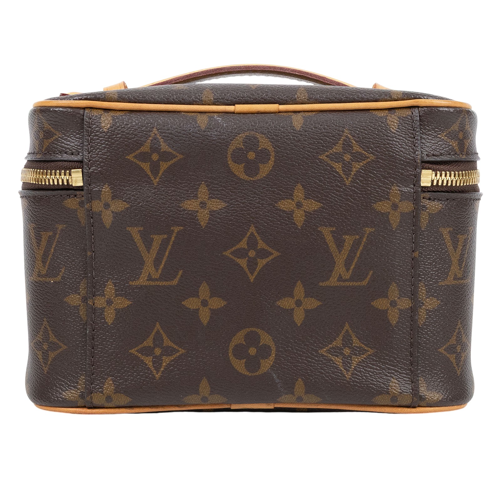 路易威登 LOUIS VUITTON Nice Mini 迷你 化妝箱 M44495 晶片款 棕原花Nice Mini化妝包 無附屬品