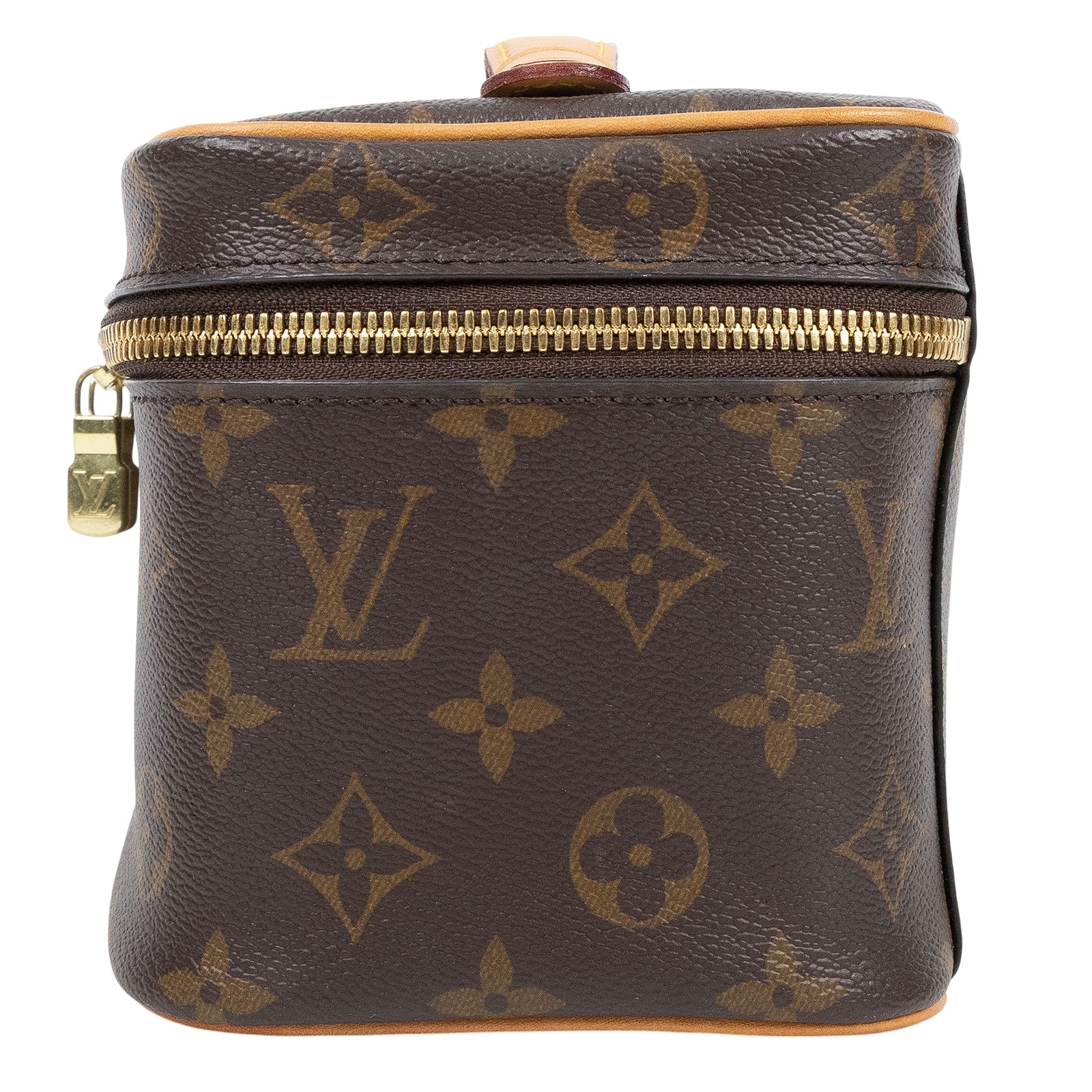 路易威登 LOUIS VUITTON Nice Mini 迷你 化妝箱 M44495 晶片款 棕原花Nice Mini化妝包 無附屬品