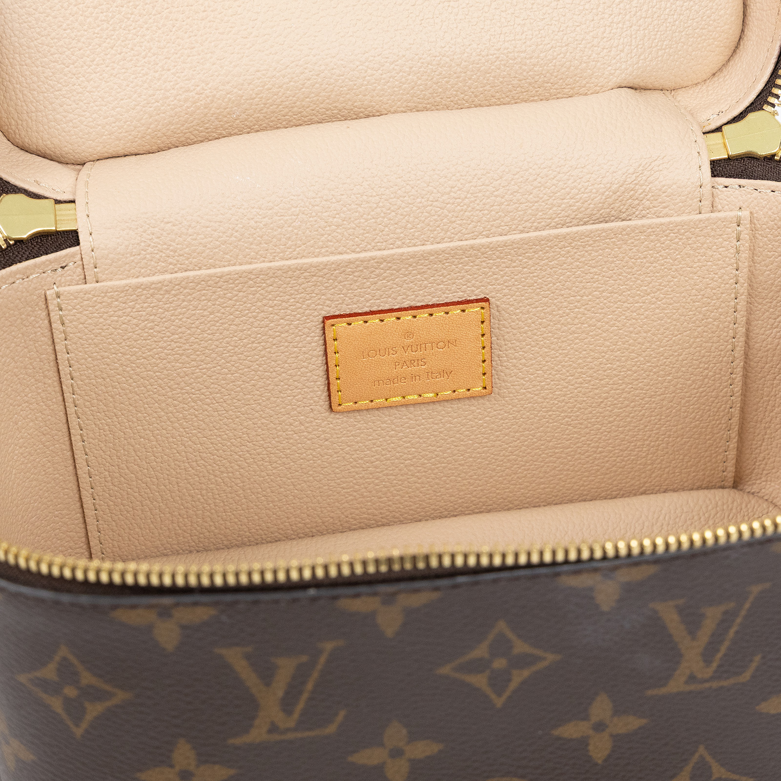 路易威登 LOUIS VUITTON Nice Mini 迷你 化妝箱 M44495 晶片款 棕原花Nice Mini化妝包 無附屬品