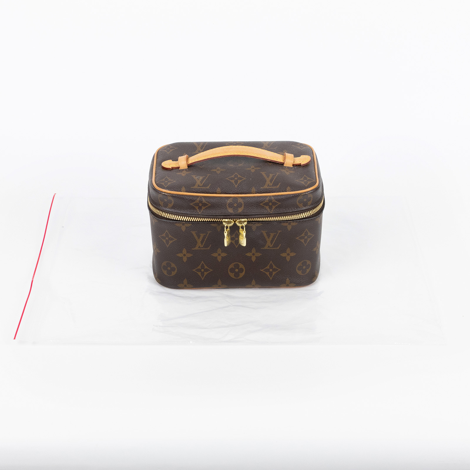 路易威登 LOUIS VUITTON Nice Mini 迷你 化妝箱 M44495 晶片款 棕原花Nice Mini化妝包 無附屬品