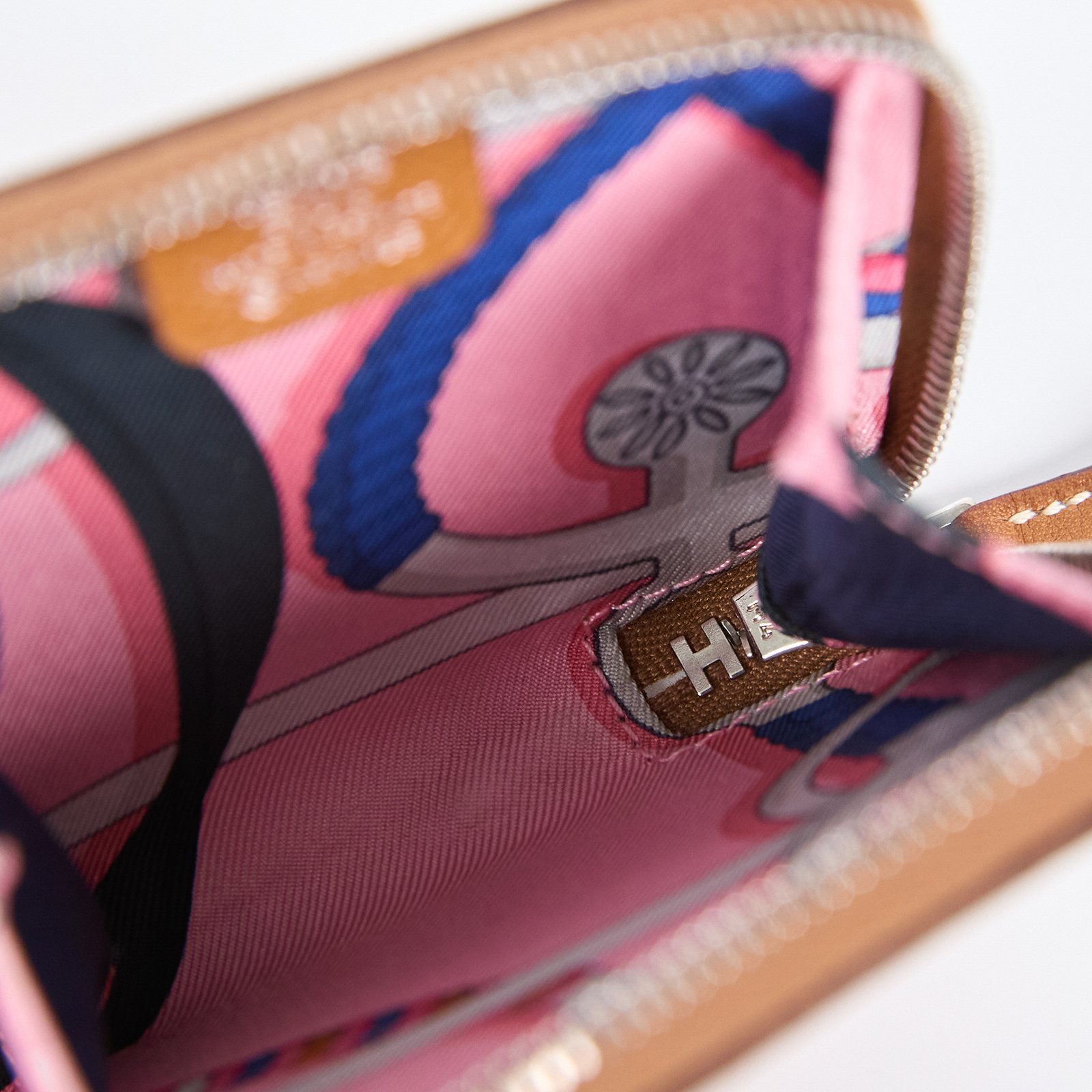 愛馬仕 Hermes SilkIn 拉鍊 絲巾 零錢包 SILKC C刻 金棕絲巾零錢包 原廠盒子