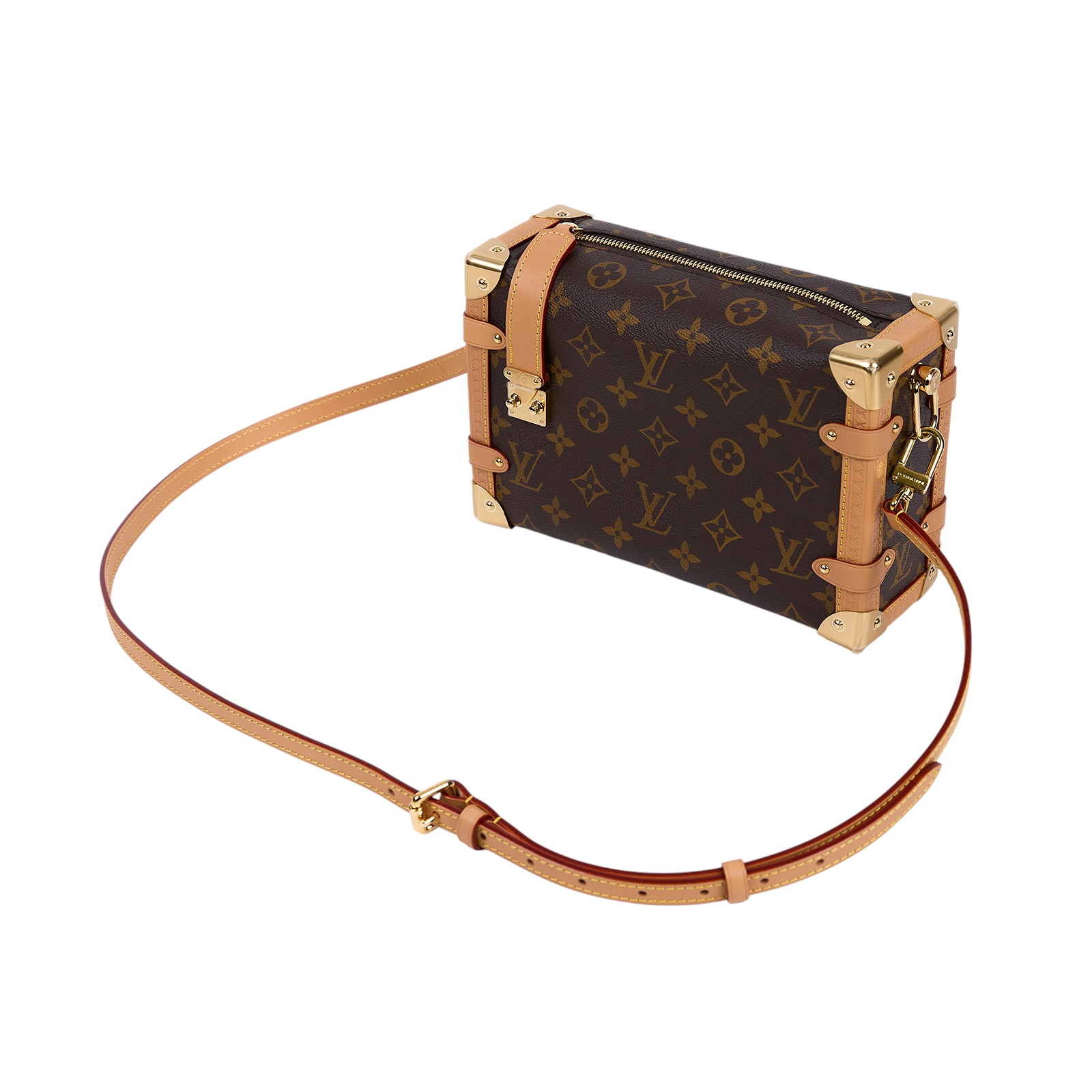 路易威登 LOUIS VUITTON Side Trunk MM 老花 手提 肩背 箱包 M46358 晶片款  原廠盒子/防塵袋/購買證明/背帶