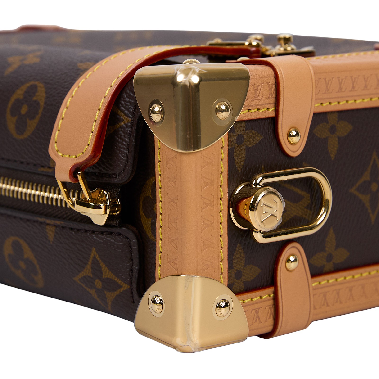 路易威登 LOUIS VUITTON Side Trunk MM 老花 手提 肩背 箱包 M46358 晶片款  原廠盒子/防塵袋/購買證明/背帶