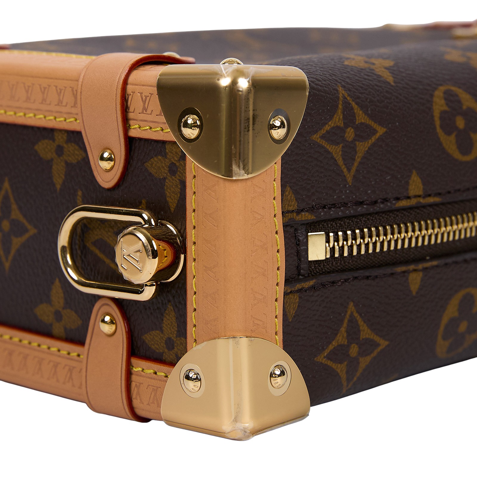 路易威登 LOUIS VUITTON Side Trunk MM 老花 手提 肩背 箱包 M46358 晶片款  原廠盒子/防塵袋/購買證明/背帶