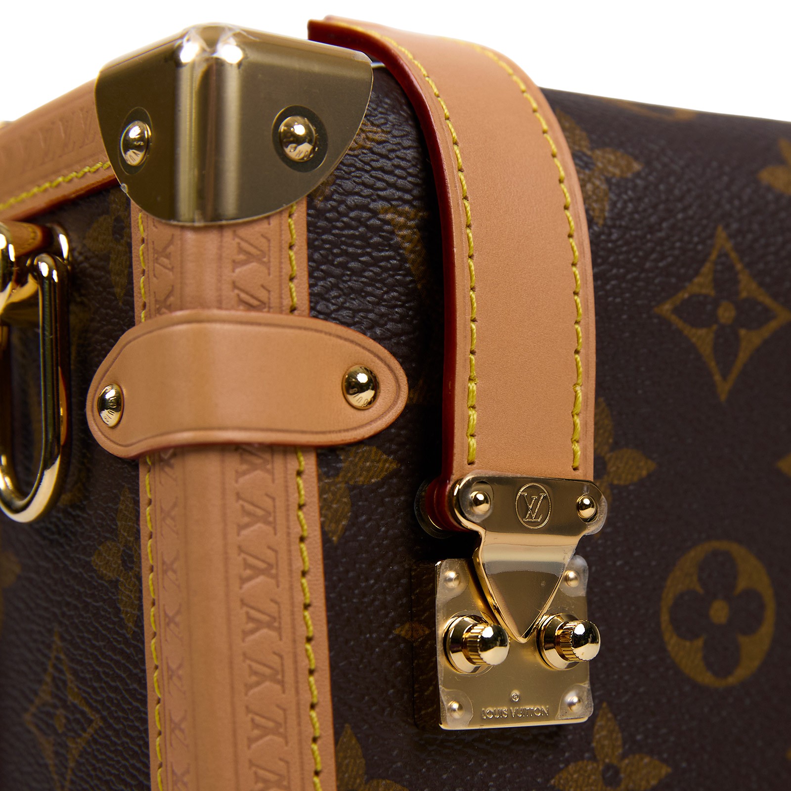 路易威登 LOUIS VUITTON Side Trunk MM 老花 手提 肩背 箱包 M46358 晶片款  原廠盒子/防塵袋/購買證明/背帶
