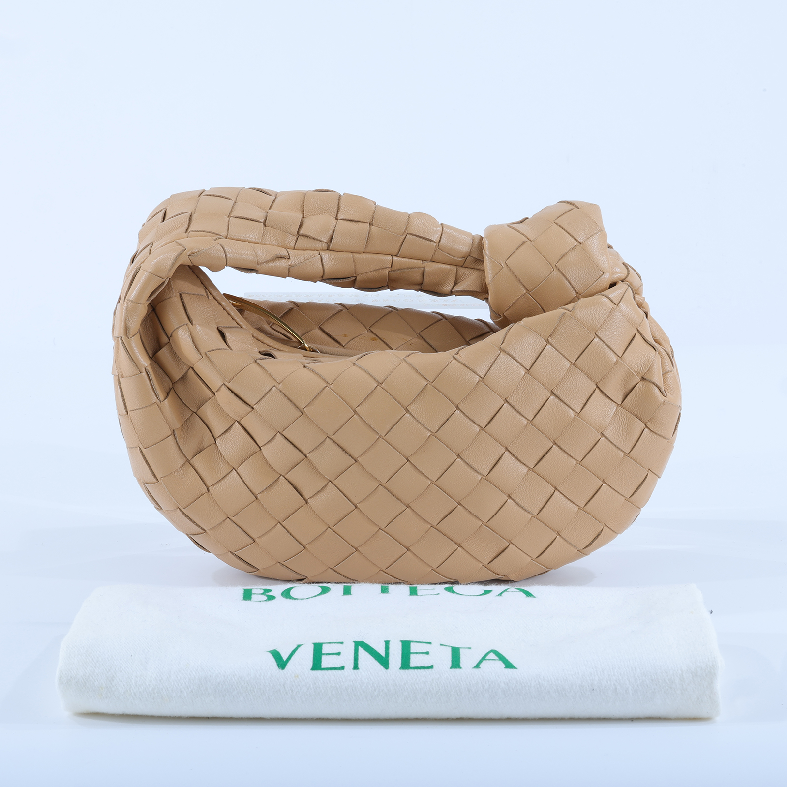 寶緹嘉 BOTTEGA VENETA Mini Jodie 手提包 651876VCPP5 奶茶 JODIE MINI 防塵袋