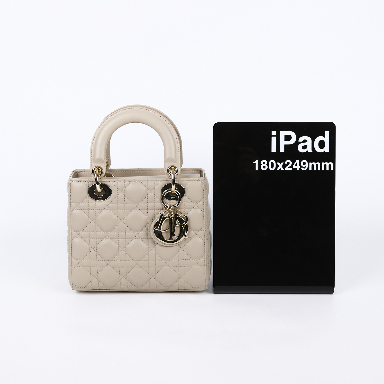 迪奧 CHRISTIAN DIOR Lady Dior My ABCDior 小型 肩背 手提包 羊皮 M0538ONGE  原廠盒子/防塵袋/保證卡/裝飾釦4個