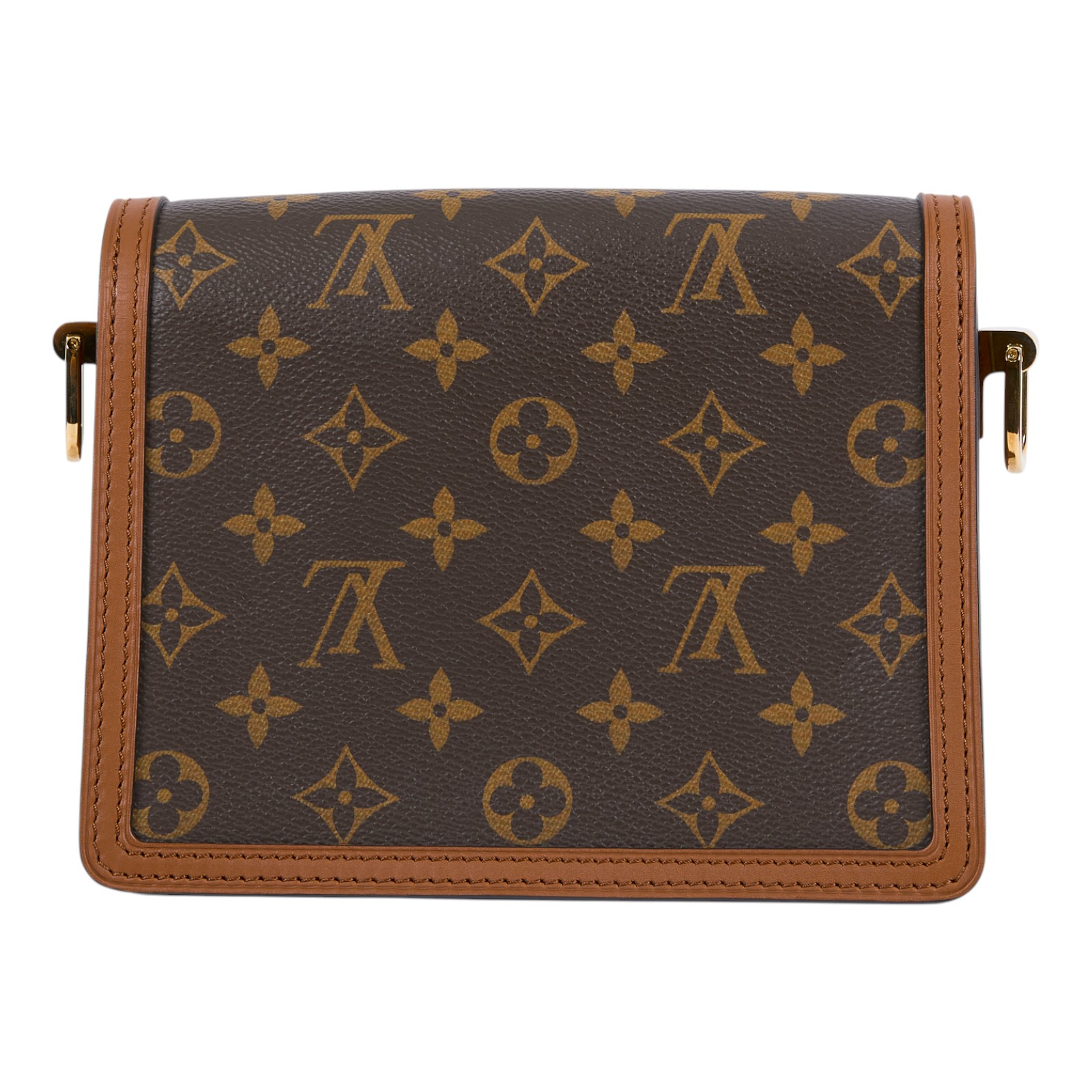 路易威登 LOUIS VUITTON Mini Dauphine Reverse皮革飾邊 迷你 達芙妮 肩背 斜背包 M44580  原廠盒子/防塵袋