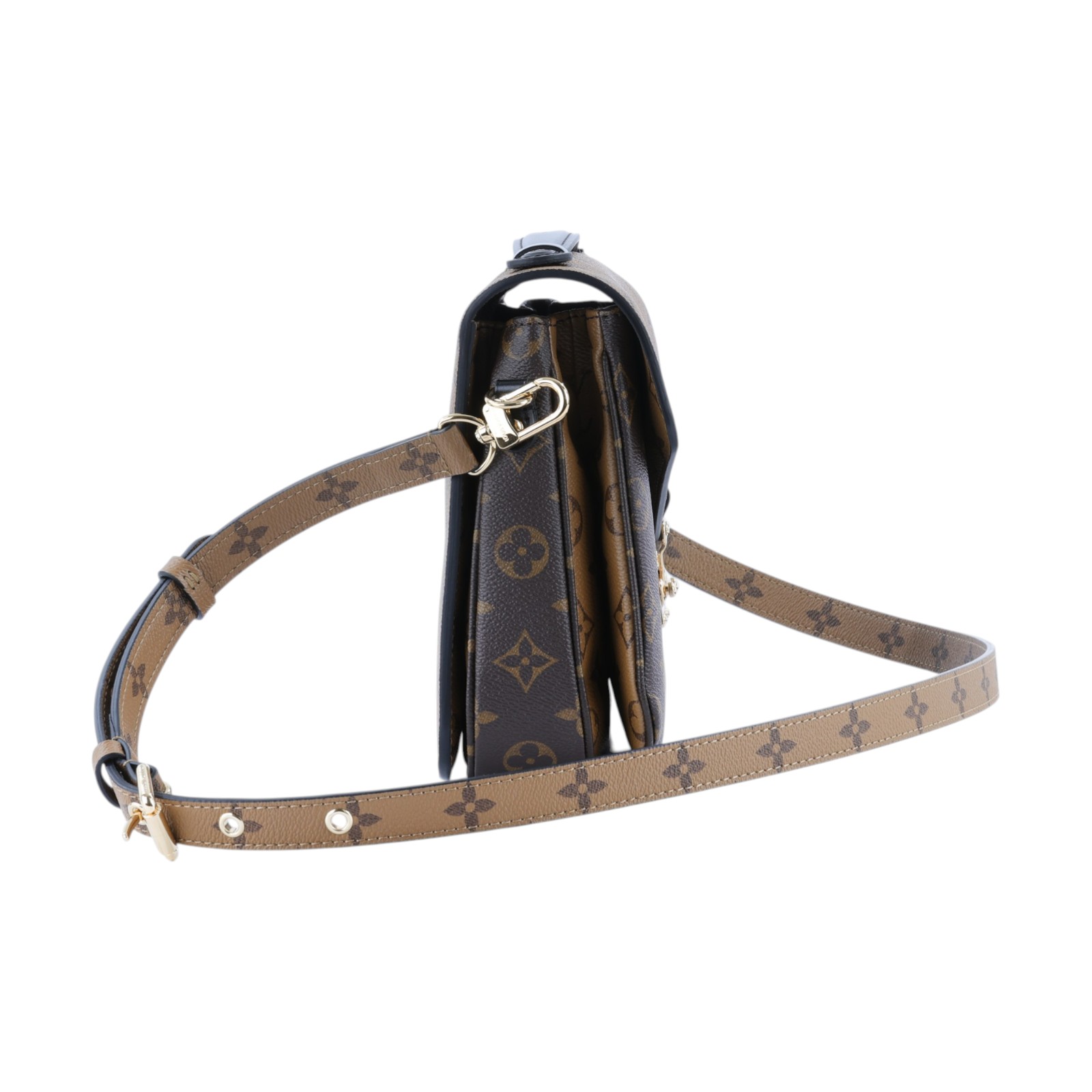 路易威登 LOUIS VUITTON Pochette Métis 拚色設計 釦式 手提 斜背包 M44876 晶片款  原廠盒子/防塵袋/背帶