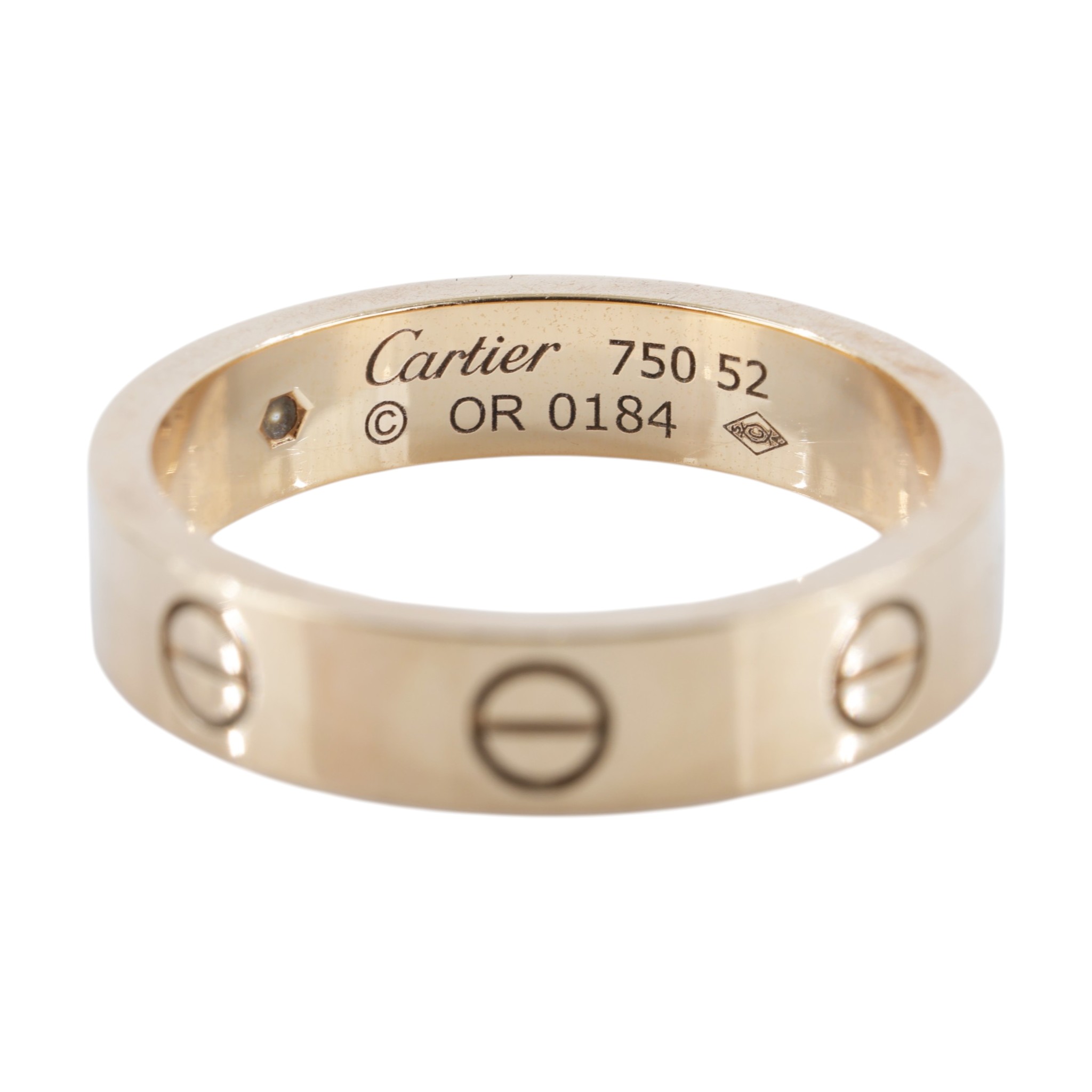 卡地亞 CARTIER Love 戒指 小型款 1顆鑽石 B4050752 RG 單鑽LOVE戒指 原廠盒子/保書