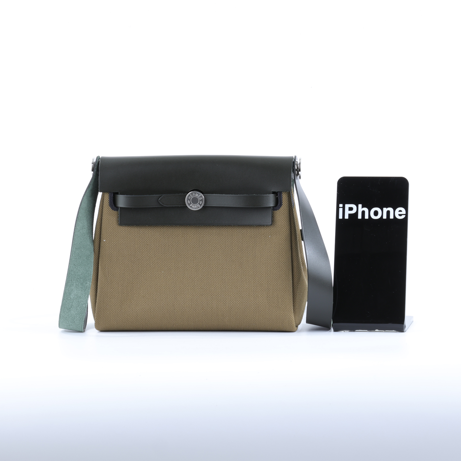 愛馬仕 Hermes Herbag Zip 20 銀色五金 橄欖綠色 黑色 H086430CKAR /G刻 橄欖綠HERBAG MINI 原廠盒子/防塵袋