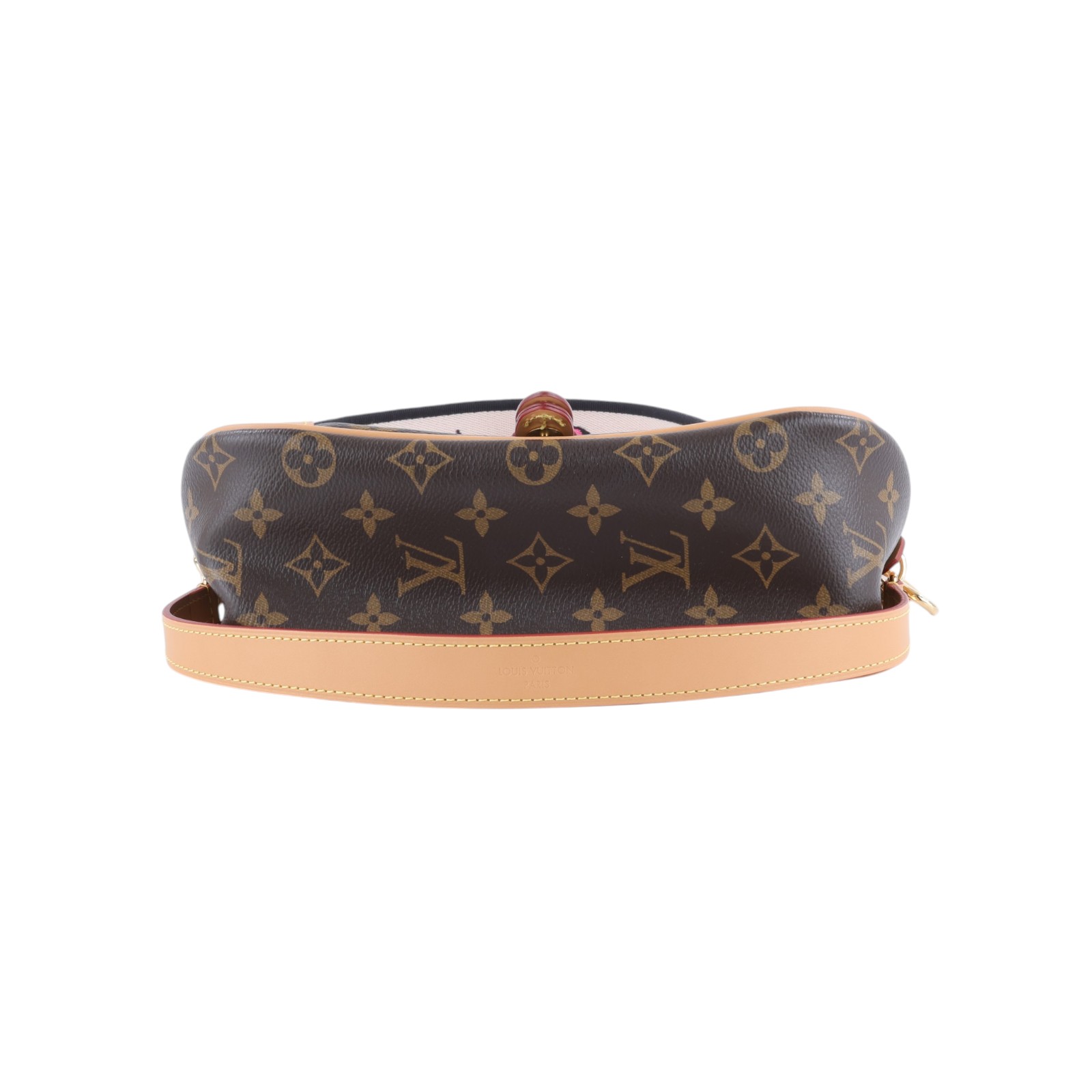 路易威登 LOUIS VUITTON Diane 腋下包法棍 單肩背包 經典帆布 M45985 晶片款 原花DIANE 防塵袋/背帶