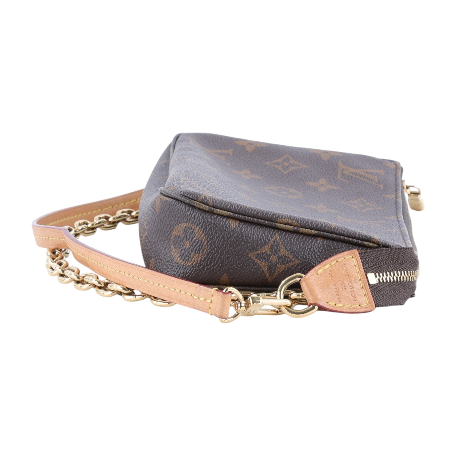 路易威登 LOUIS VUITTON Pochette Accessoires Monogram帆布 鏈帶 肩背 錢包 M82766 晶片款  防塵袋/原廠盒子/STARP