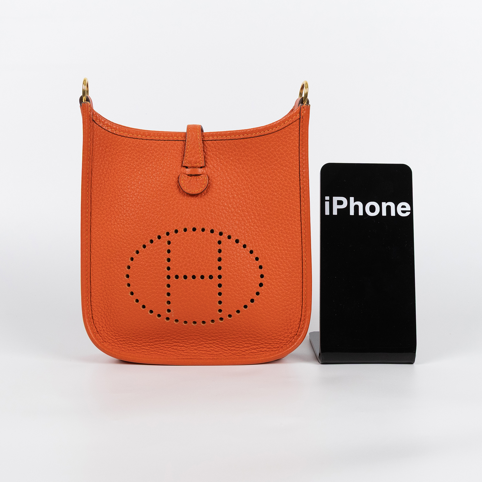 愛馬仕 Hermes Evelyne Bag Mini 伊芙琳包 Evelyne 16 EV16 Z 1G 012 AU Z刻橘色EVELYNE MINI 背帶