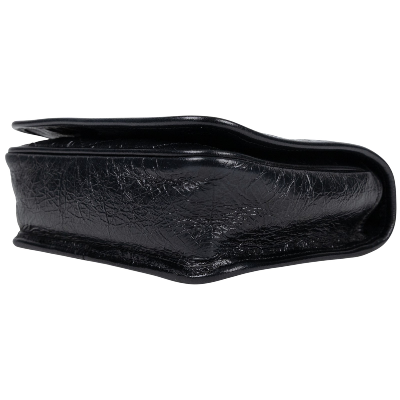聖羅蘭 YSL SAINT LAURENT Niki 復古皮革 手袋 銀色五金 5831030EN04 黑NIKI WOC 原廠盒子/防塵袋