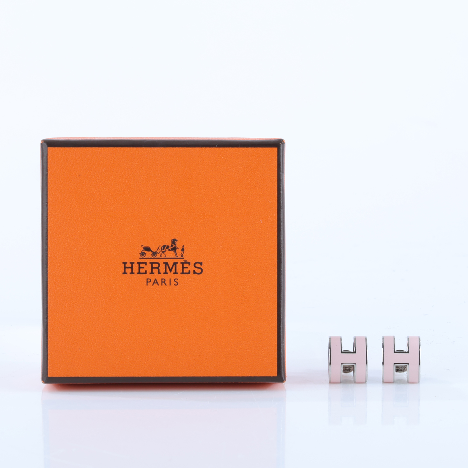愛馬仕 Hermes Mini Pop H 耳釘 糖衣粉 H608002FP85  粉色POP H耳環 原廠盒子