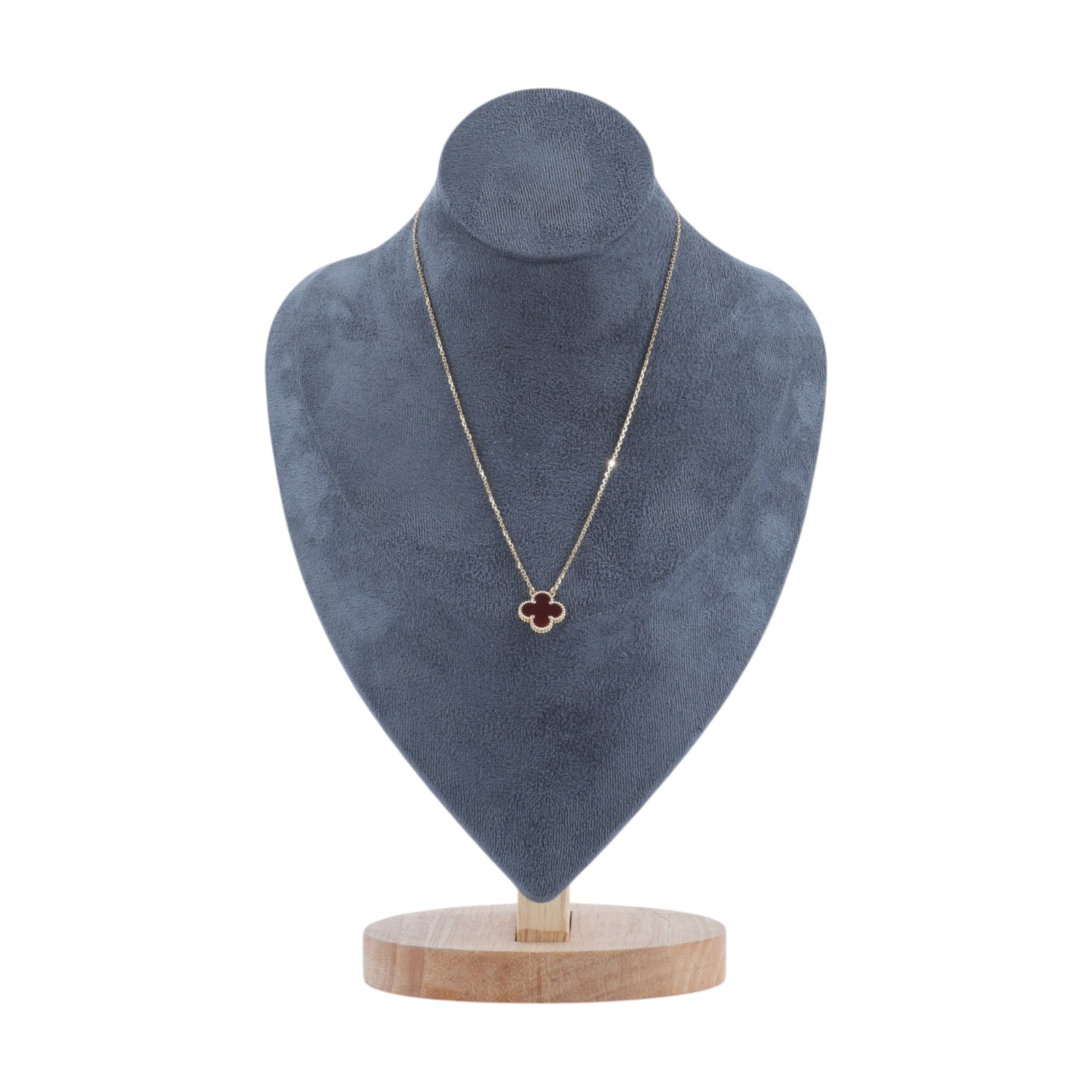 梵克雅寶 Van Cleef & Arpels Vintage Alhambra 吊墜 小型 VCARD38500 YG 紅玉隨項鍊 原廠盒子/防塵袋/保書
