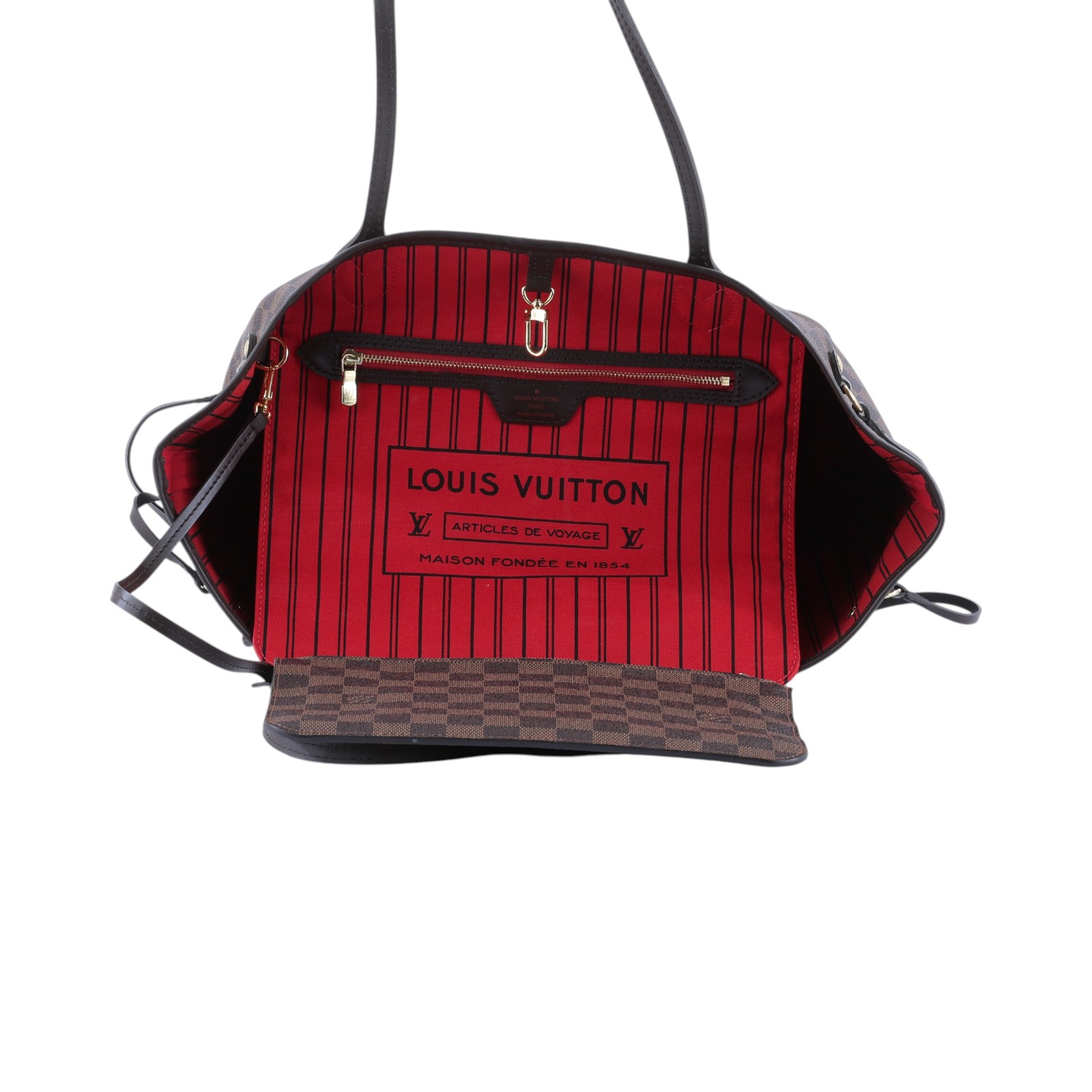 路易威登 LOUIS VUITTON 棕棋盤 Neverfull MM 托特包 N41358 棋盤NEVERFULL MM 防塵袋/內袋