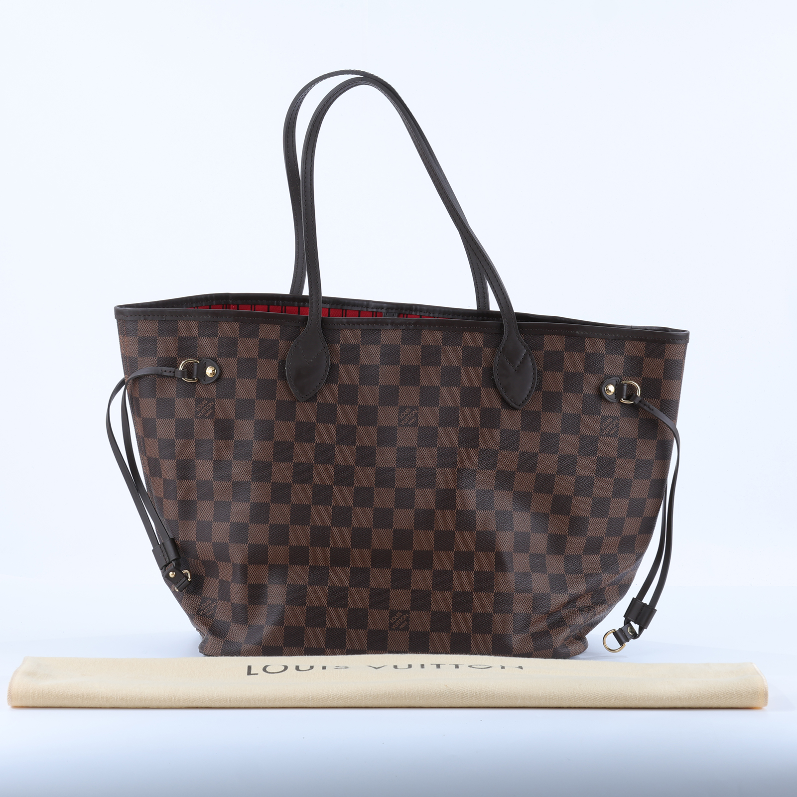 路易威登 LOUIS VUITTON 棕棋盤 Neverfull MM 托特包 N41358 棋盤NEVERFULL MM 防塵袋/內袋