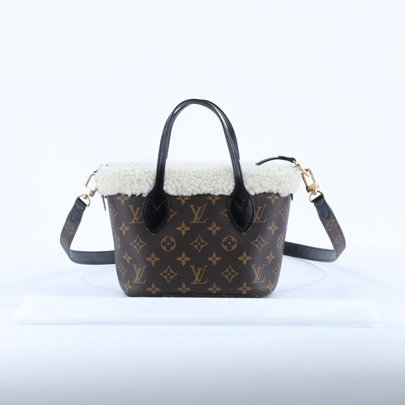 路易威登 LOUIS VUITTON Neverfull Bandoulière Inside Out BB 手提包 肩背包 斜背包 M26315 晶片款  內袋/背帶